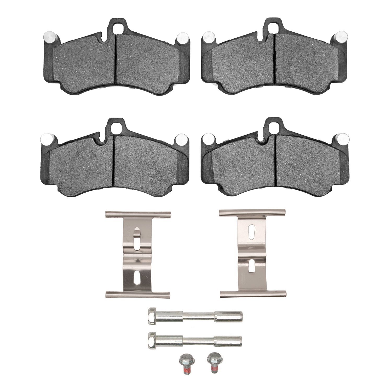 1551-0991-01 5000 Advanced Low-Metallic Brake Pads & Hardware Kit, 2002-2013 Porsche, Position: Front,Rear