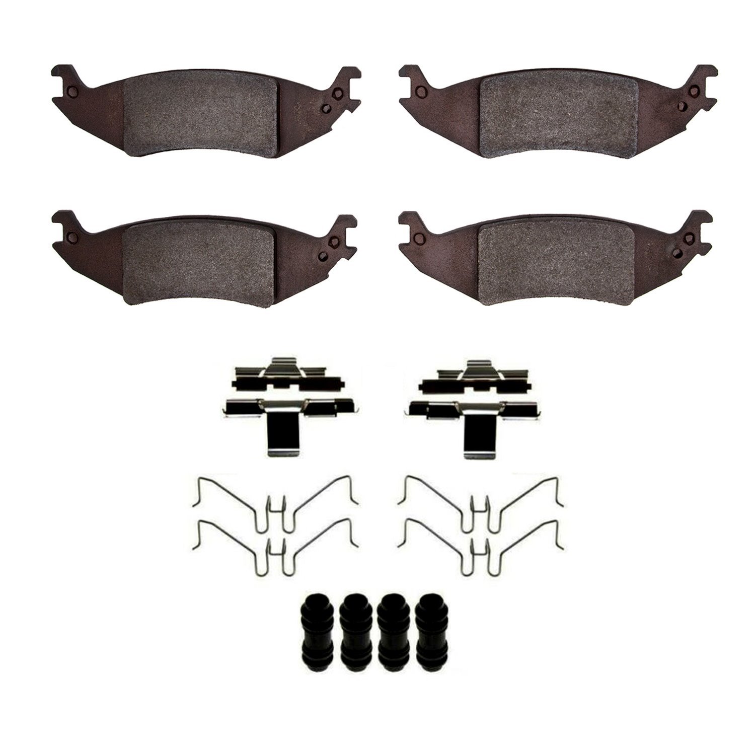 1551-1046-01 5000 Advanced Semi-Metallic Brake Pads & Hardware Kit, 2004-2006 Ford/Lincoln/Mercury/Mazda, Position: Rear