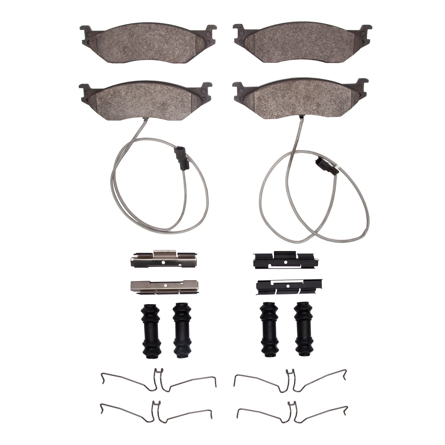 1551-1066-11 5000 Advanced Semi-Metallic Brake Pads & Hardware Kit, Fits Select Ford/Lincoln/Mercury/Mazda, Position: Front,Fr