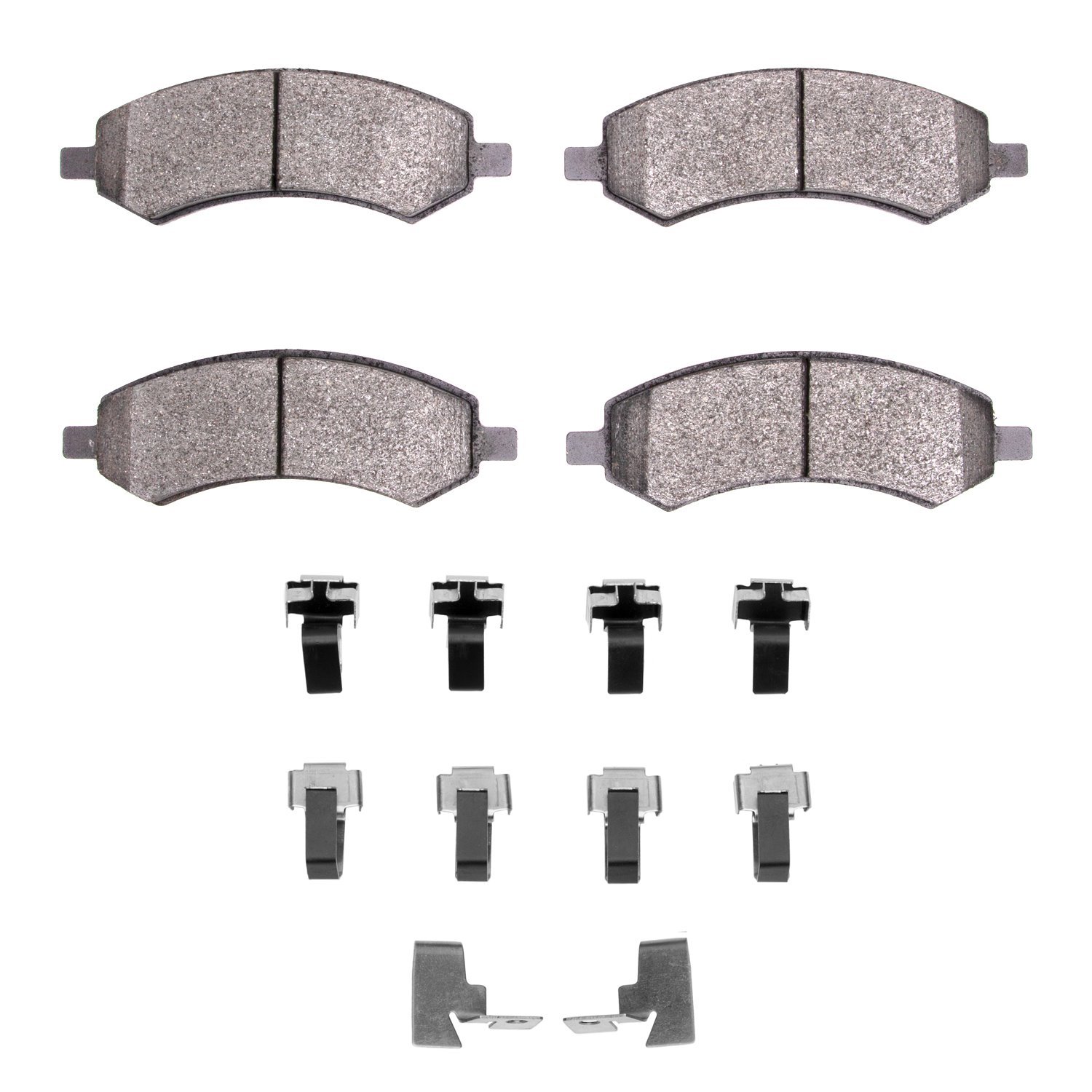 1551-1084-01 5000 Advanced Semi-Metallic Brake Pads & Hardware Kit, Fits Select Multiple Makes/Models, Position: Front