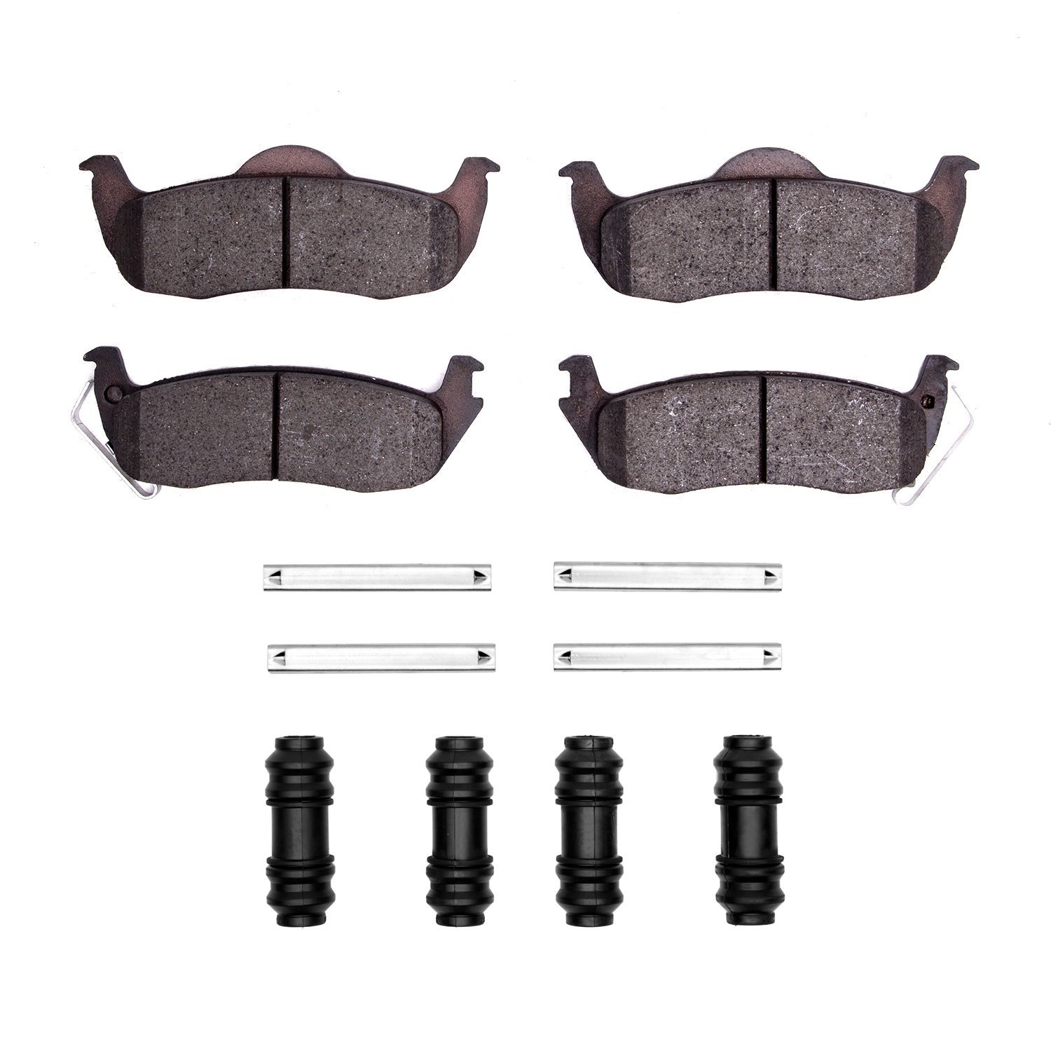 1551-1087-01 5000 Advanced Ceramic Brake Pads & Hardware Kit, 2005-2010 Mopar, Position: Rear