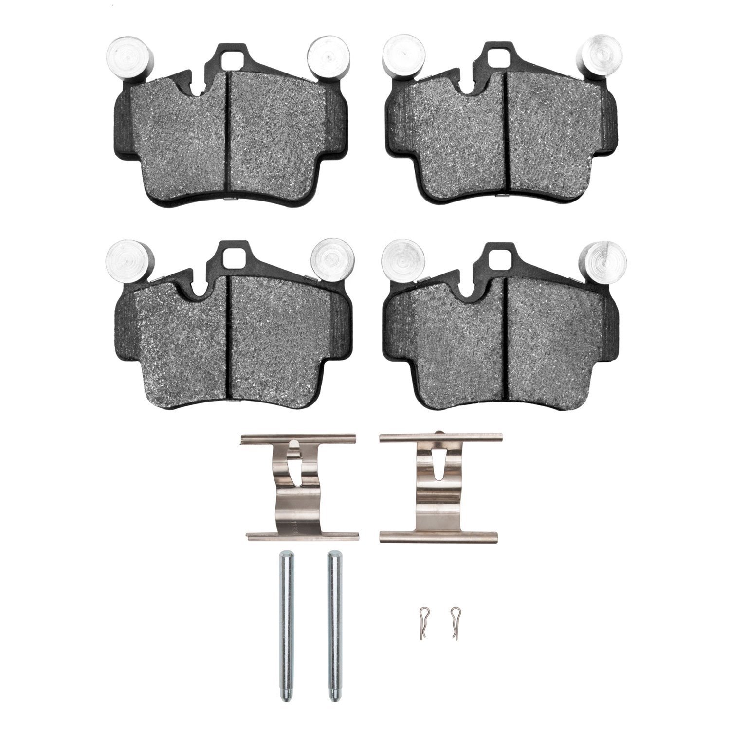 1551-1135-02 5000 Advanced Low-Metallic Brake Pads & Hardware Kit, Fits Select Porsche, Position: Rear,Front