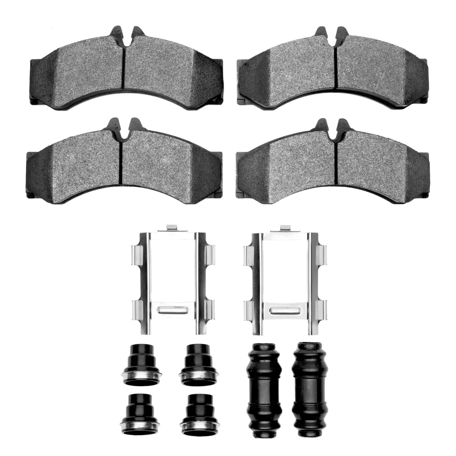 1551-1136-02 5000 Advanced Semi-Metallic Brake Pads & Hardware Kit, 2002-2006 Multiple Makes/Models, Position: Fr,Rr