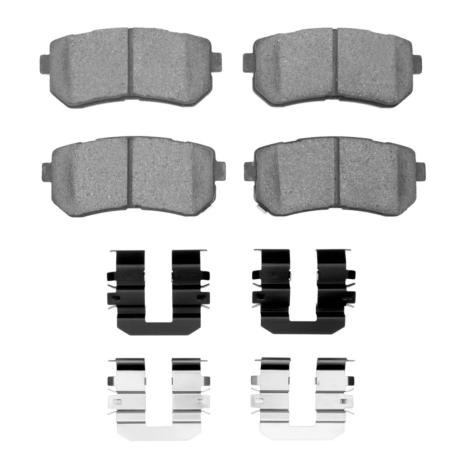 1551-1157-01 5000 Advanced Ceramic Brake Pads & Hardware Kit, 2006-2019 Multiple Makes/Models, Position: Rear