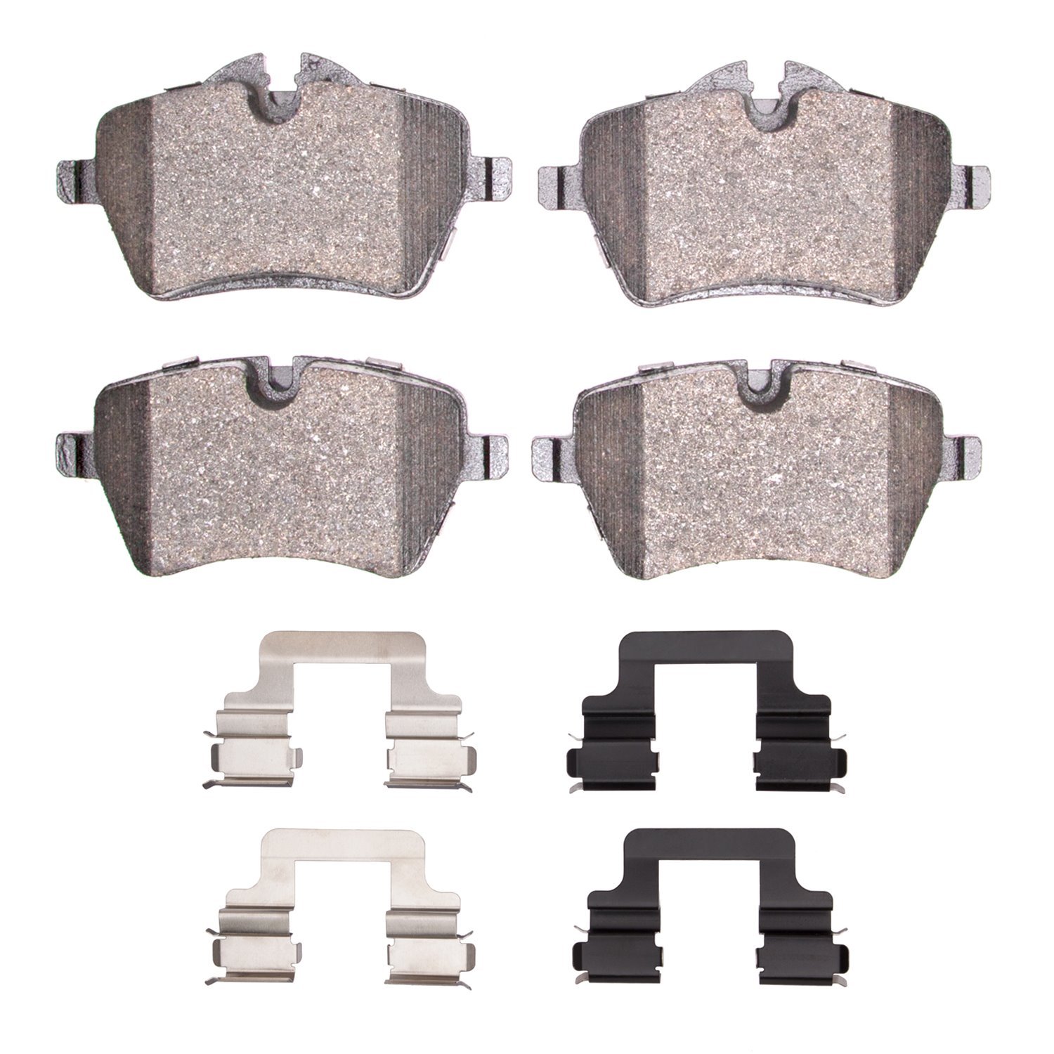 1551-1204-01 5000 Advanced Low-Metallic Brake Pads & Hardware Kit, 2002-2015 Mini, Position: Front