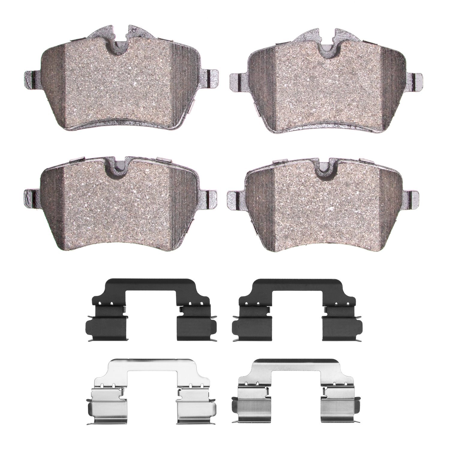 1551-1204-02 5000 Advanced Low-Metallic Brake Pads & Hardware Kit, 2011-2016 Mini, Position: Front