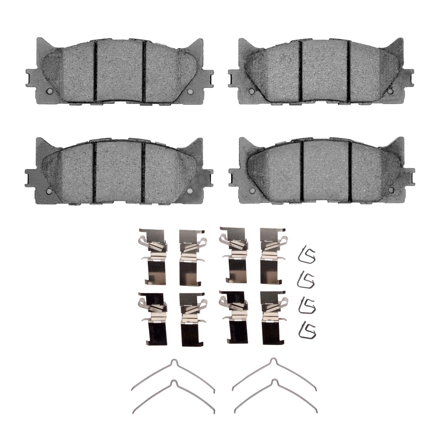 1551-1293-01 5000 Advanced Ceramic Brake Pads & Hardware Kit, 2007-2018 Lexus/Toyota/Scion, Position: Front