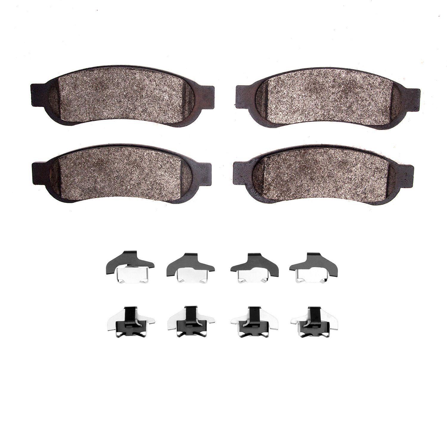 1551-1334-01 5000 Advanced Semi-Metallic Brake Pads & Hardware Kit, 2010-2012 Ford/Lincoln/Mercury/Mazda, Position: Rr