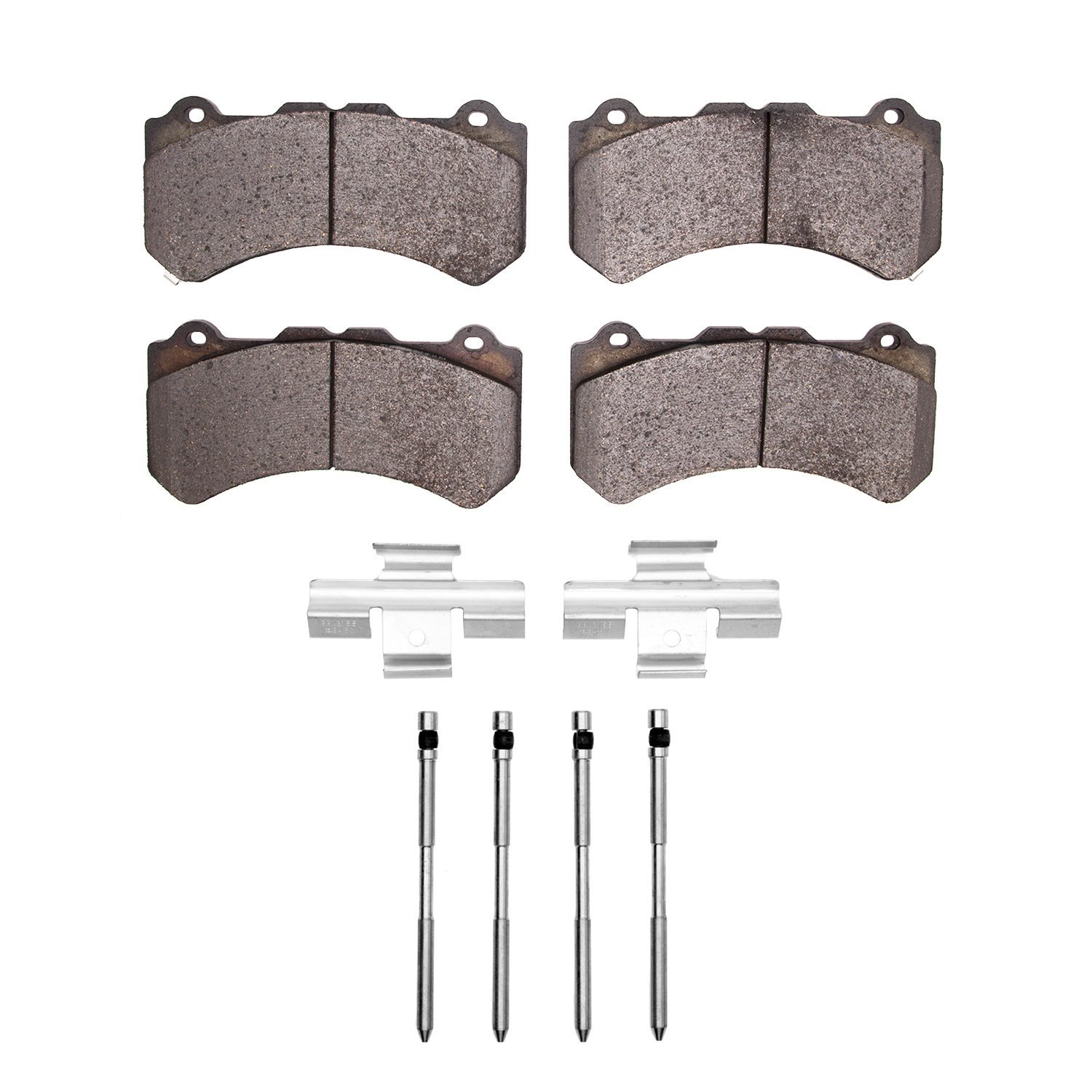 1551-1382-01 5000 Advanced Low-Metallic Brake Pads & Hardware Kit, 2009-2021 Infiniti/Nissan, Position: Front
