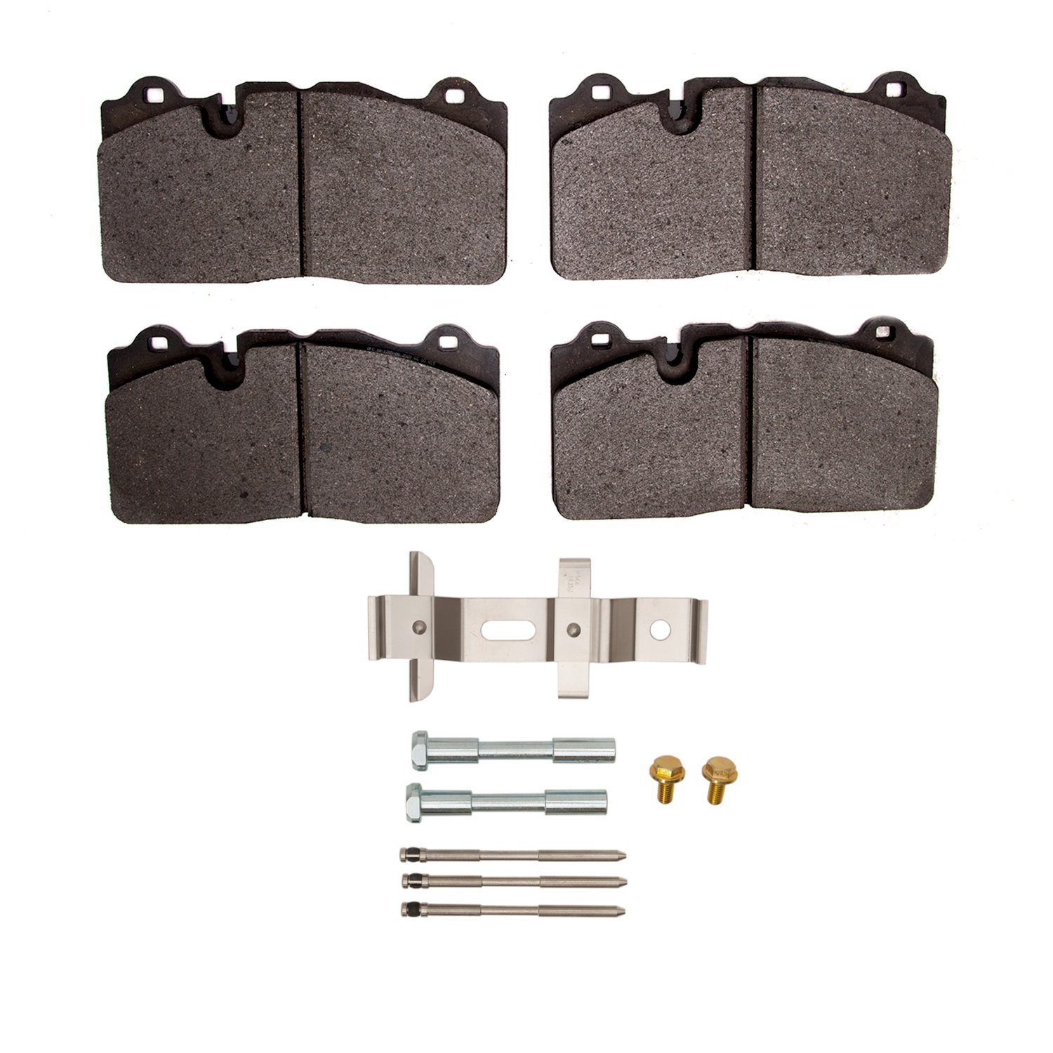 1551-1395-01 5000 Advanced Low-Metallic Brake Pads & Hardware Kit, 2009-2019 GM, Position: Front