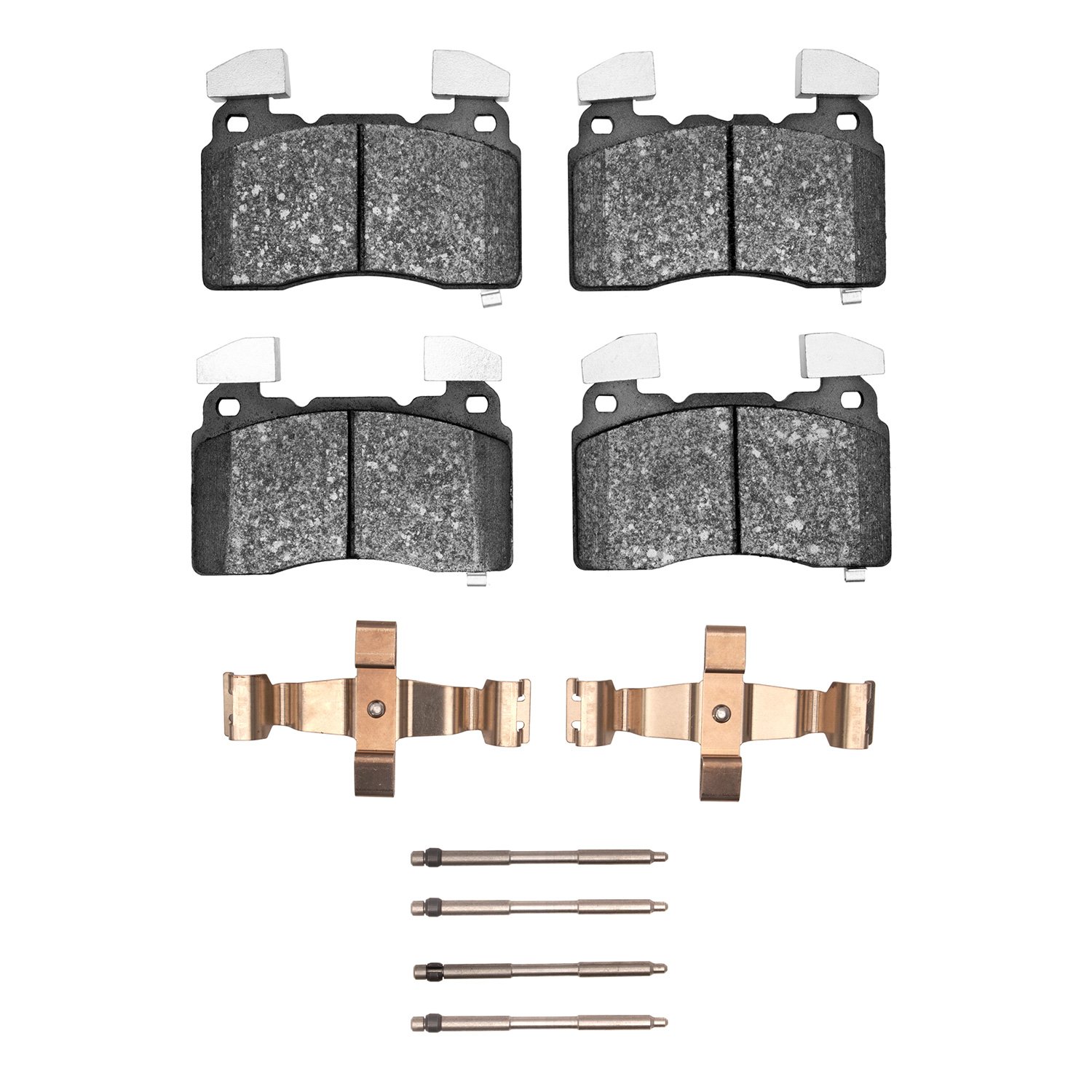 1551-1474-12 5000 Advanced Semi-Metallic Brake Pads & Hardware Kit, Fits Select GM, Position: Front