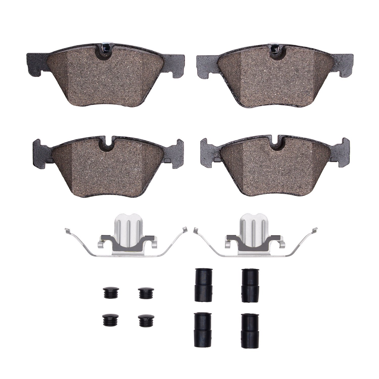 1551-1504-01 5000 Advanced Low-Metallic Brake Pads & Hardware Kit, 2011-2011 BMW, Position: Front