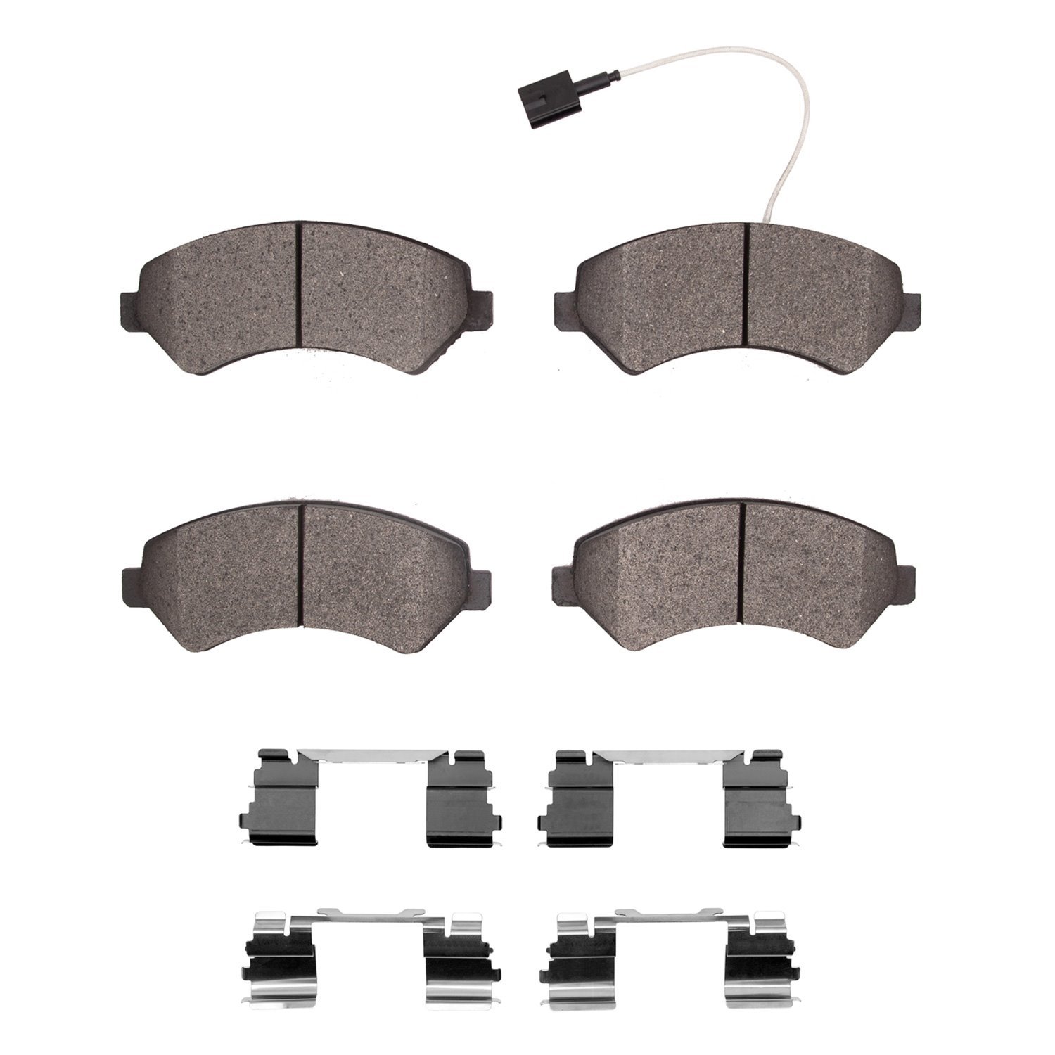 1551-1540-21 5000 Advanced Semi-Metallic Brake Pads & Hardware Kit, Fits Select Mopar, Position: Front
