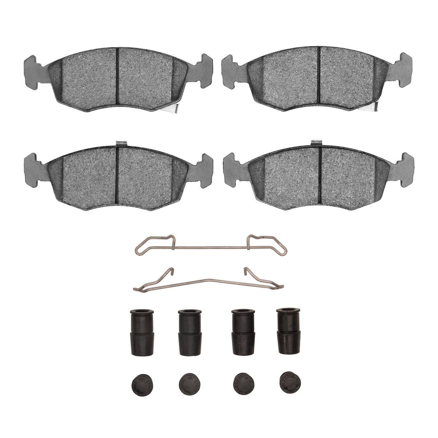 1551-1568-01 5000 Advanced Ceramic Brake Pads & Hardware Kit, 2012-2019 Mopar, Position: Front