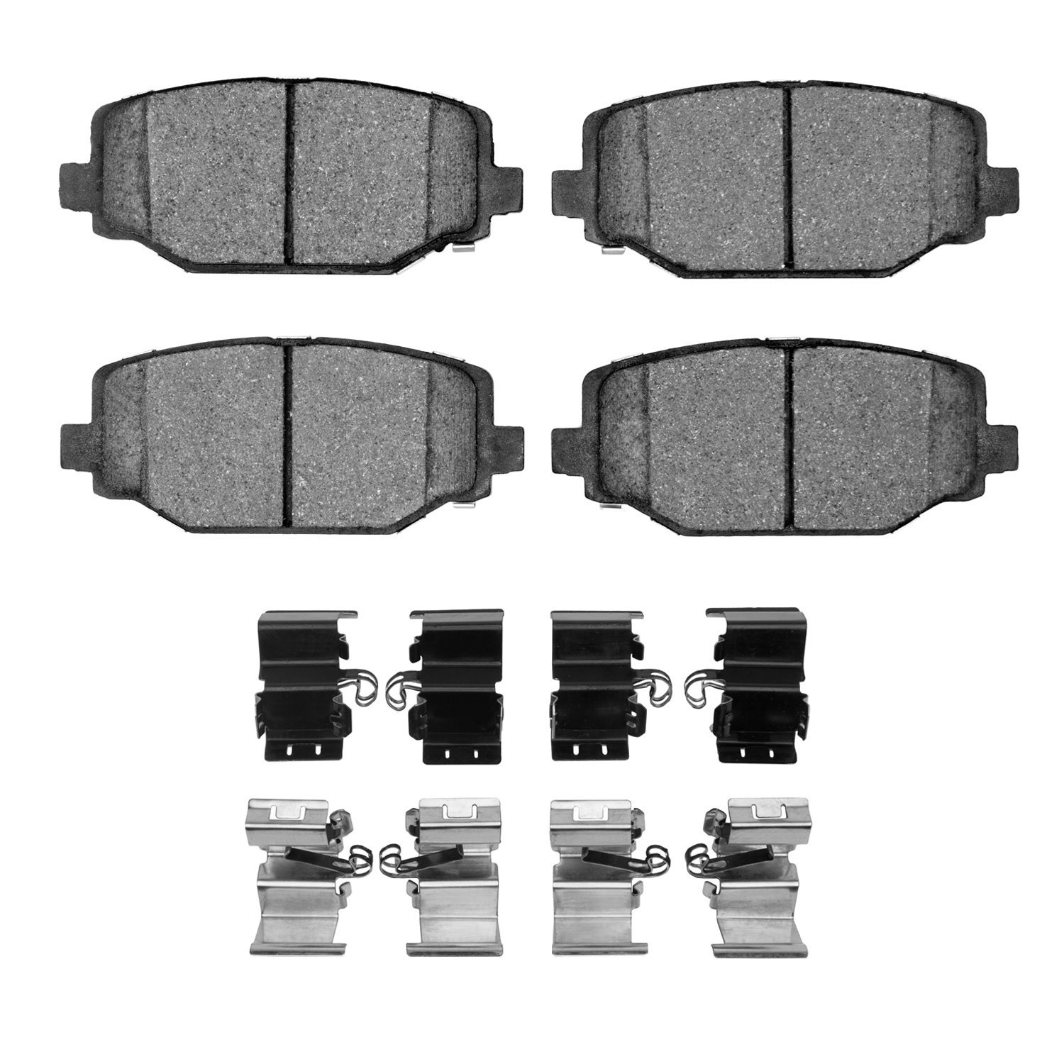 1551-1596-01 5000 Advanced Ceramic Brake Pads & Hardware Kit, 2012-2020 Multiple Makes/Models, Position: Rear
