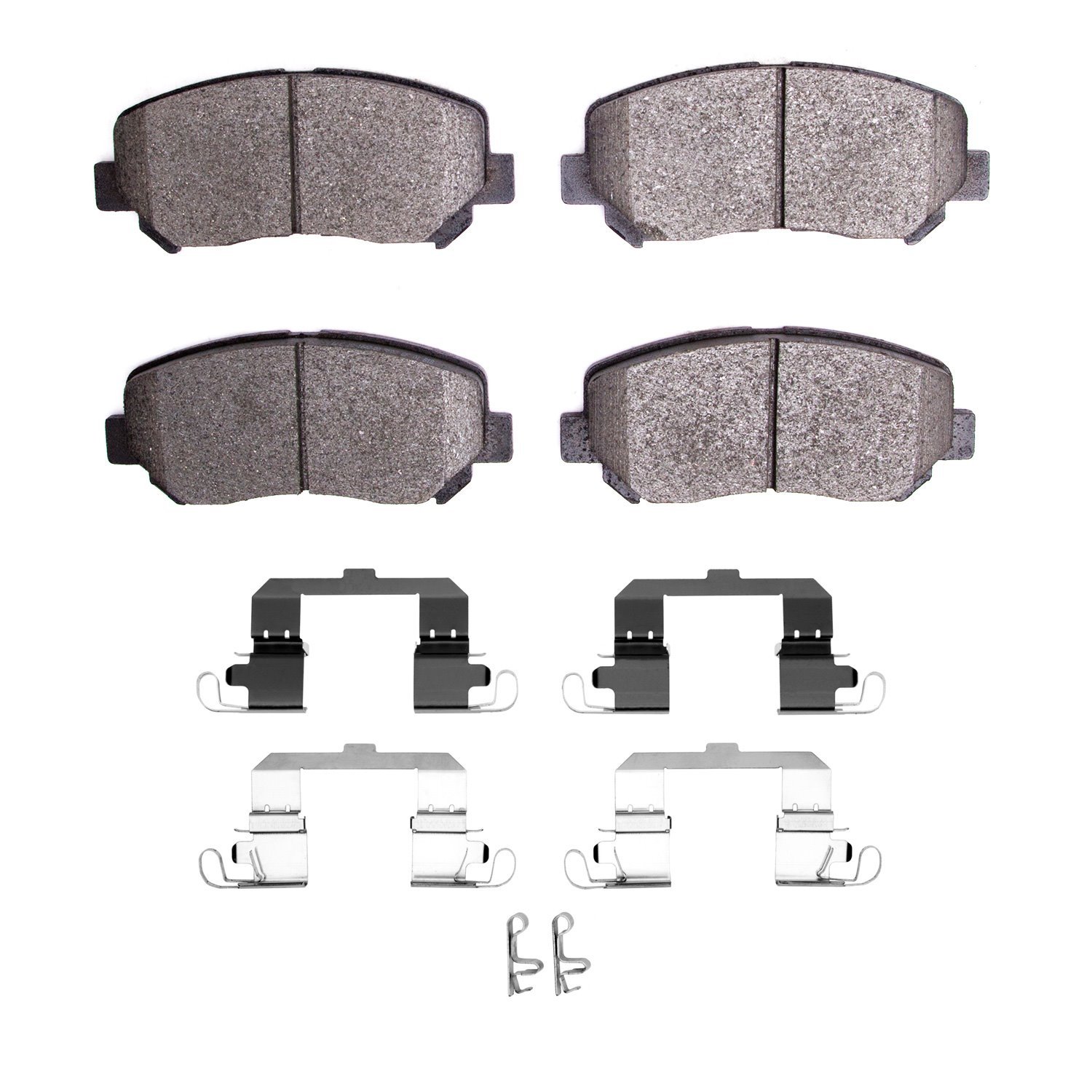 1551-1640-02 5000 Advanced Ceramic Brake Pads & Hardware Kit, 2016-2017 Mopar, Position: Front
