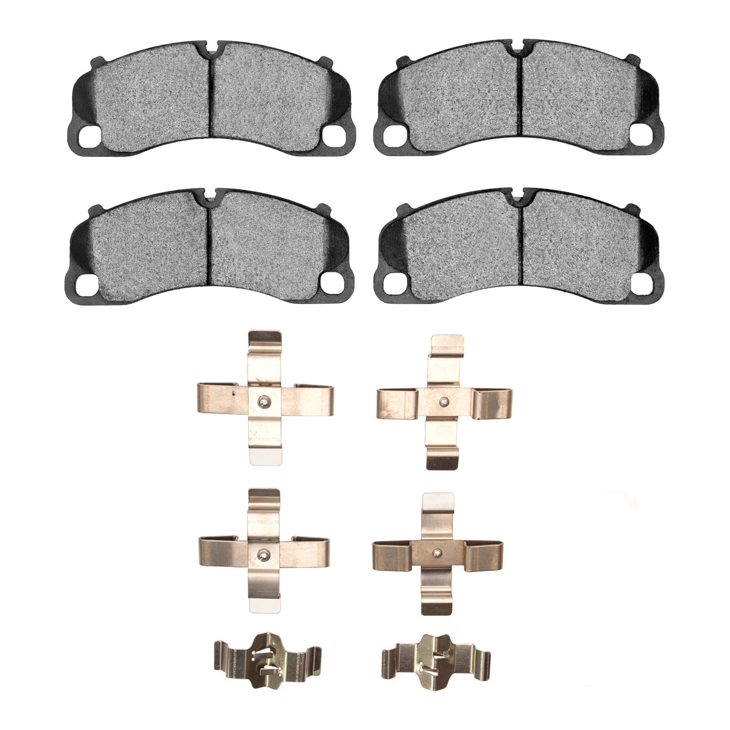 1551-1741-02 5000 Advanced Low-Metallic Brake Pads & Hardware Kit, 2013-2019 Porsche, Position: Front
