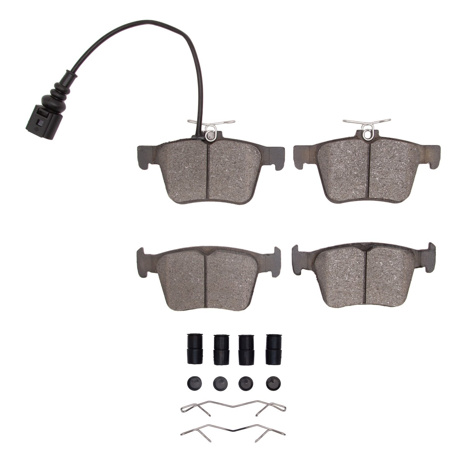 1551-1761-01 5000 Advanced Ceramic Brake Pads & Hardware Kit, Fits Select Multiple Makes/Models, Position: Rear