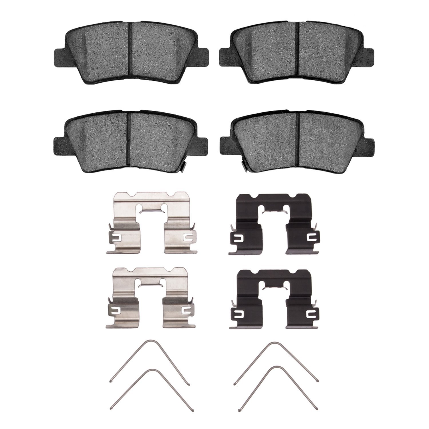 1551-1813-02 5000 Advanced Ceramic Brake Pads & Hardware Kit, 2018-2020 Kia/Hyundai/Genesis, Position: Rear