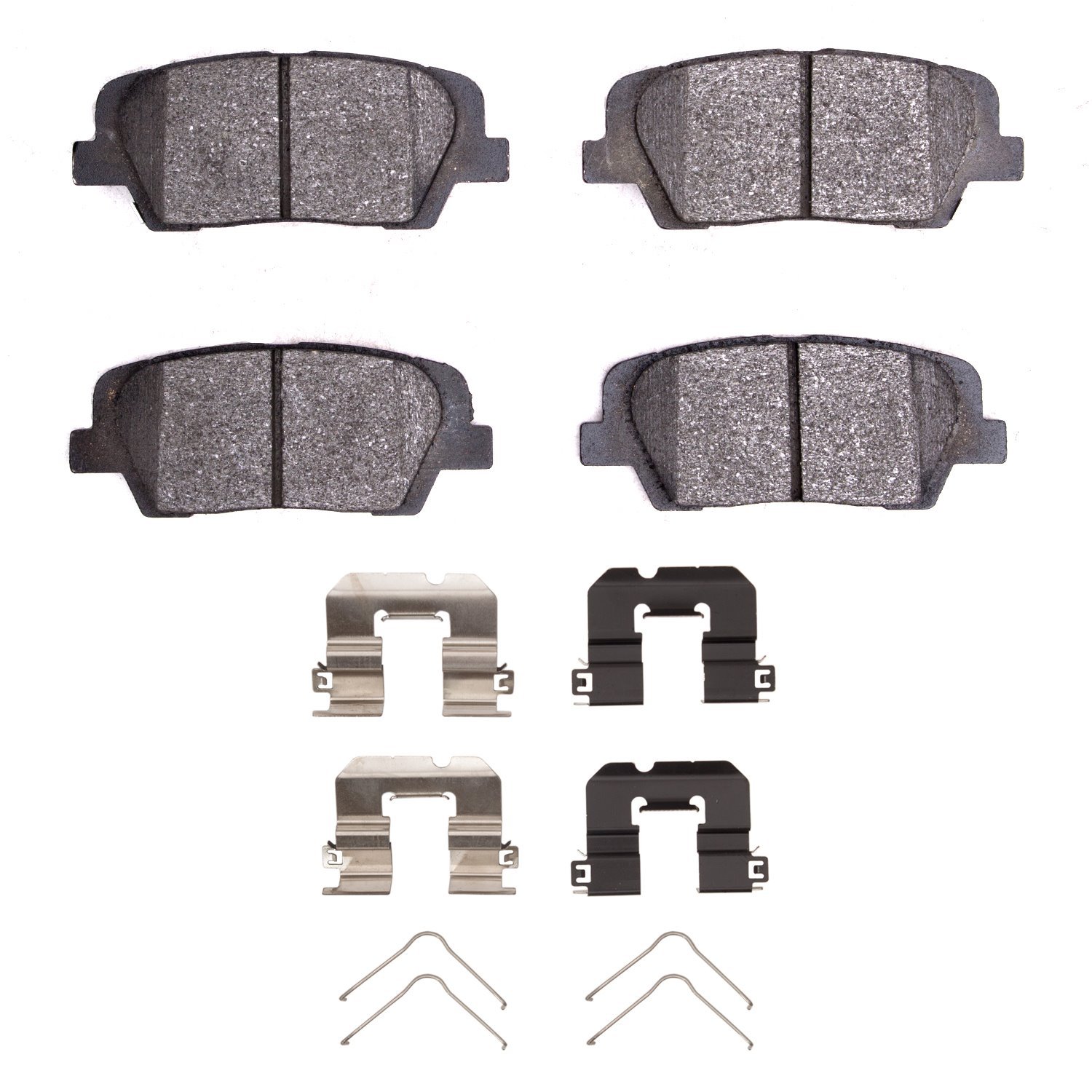 1551-1816-04 5000 Advanced Ceramic Brake Pads & Hardware Kit, Fits Select Kia/Hyundai/Genesis, Position: Rear