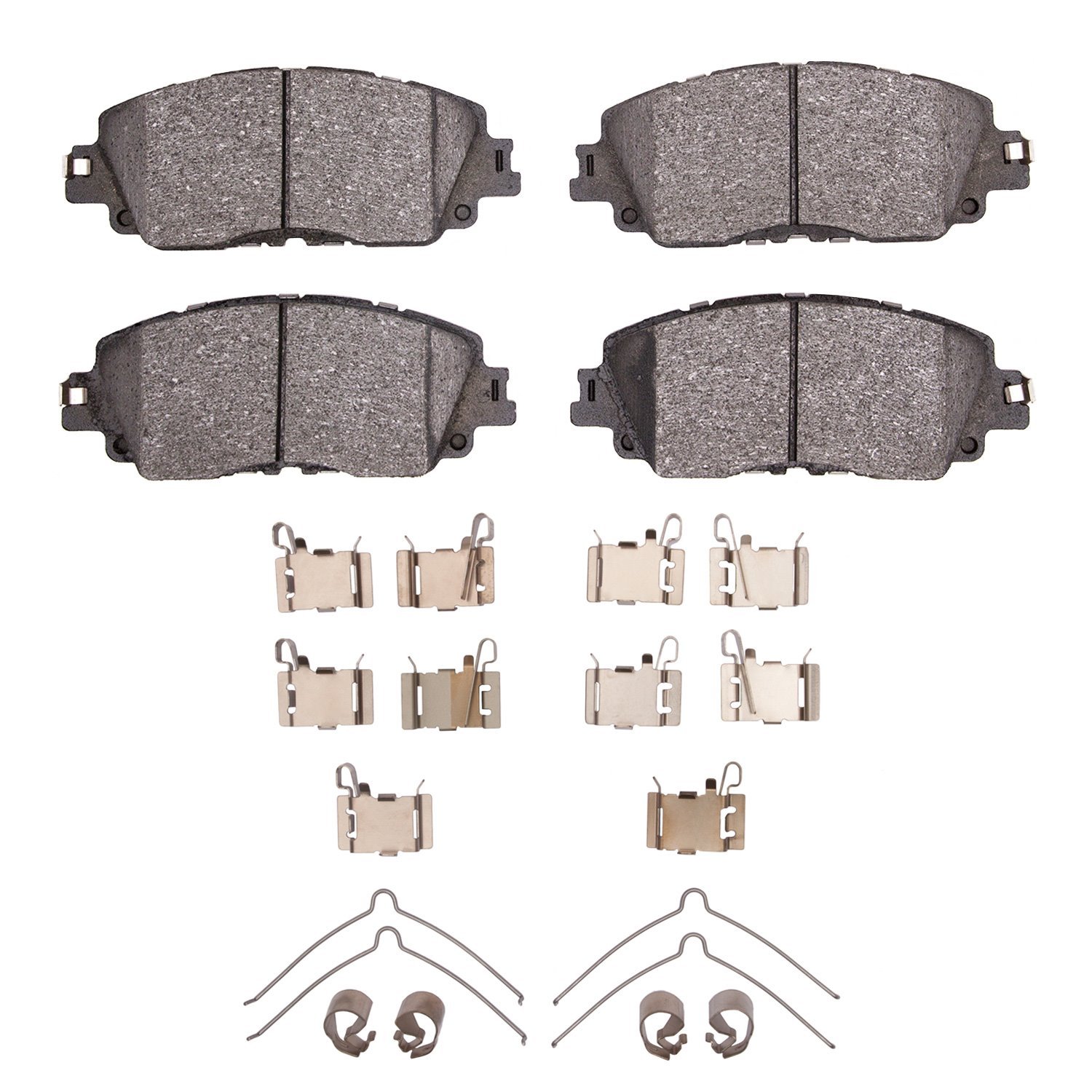 1551-2076-01 5000 Advanced Ceramic Brake Pads & Hardware Kit, Fits Select Lexus/Toyota/Scion, Position: Front
