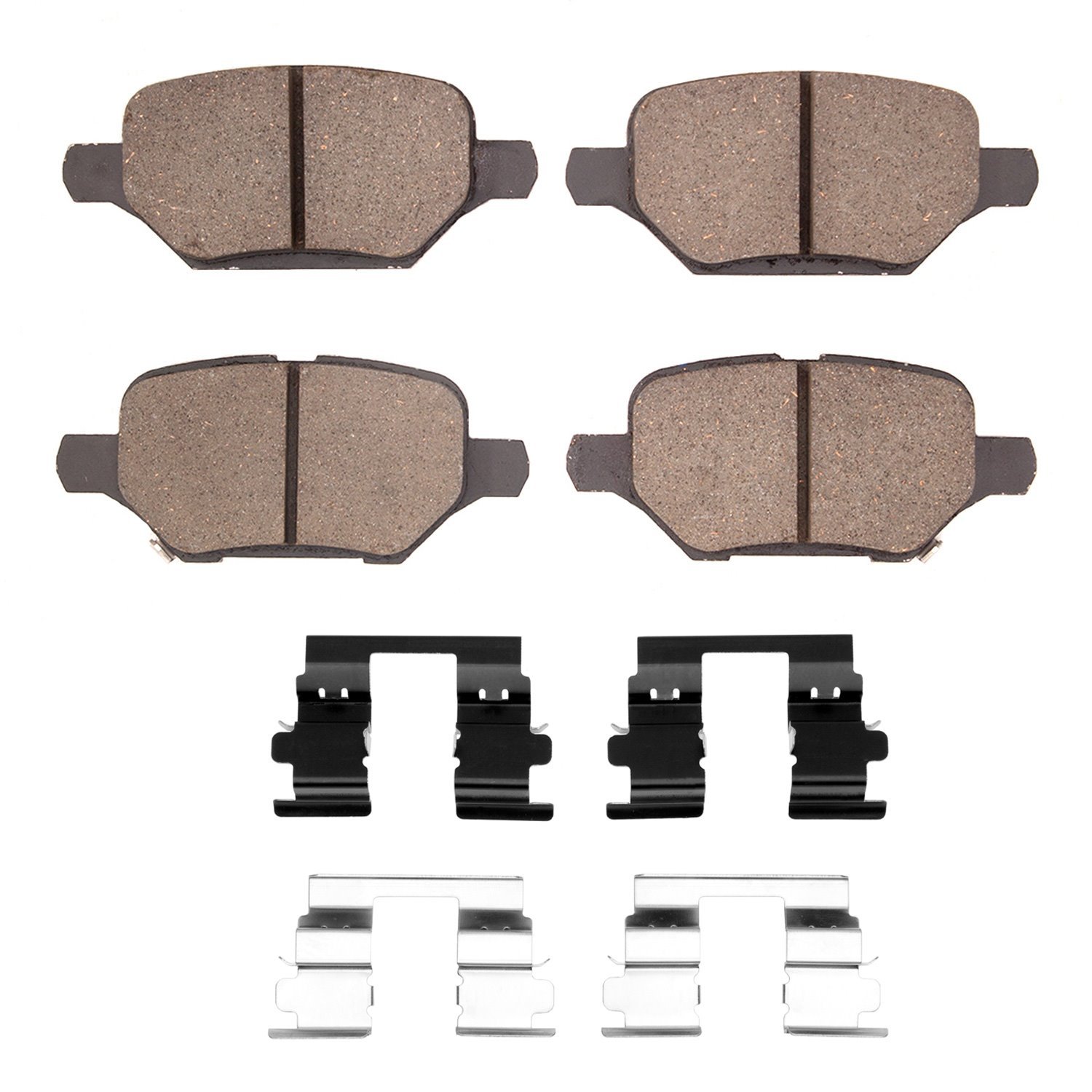 1551-2168-01 5000 Advanced Ceramic Brake Pads & Hardware Kit, Fits Select GM, Position: Rear