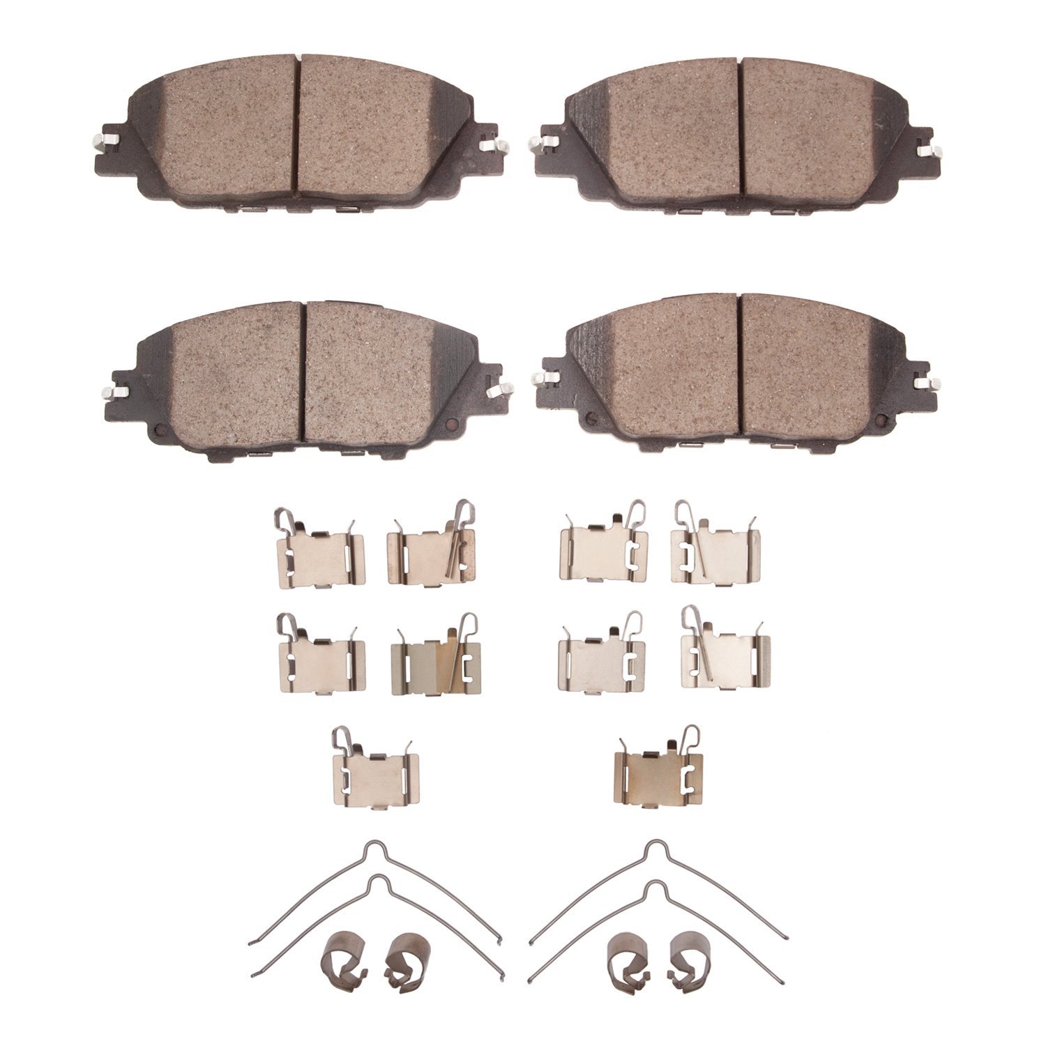 1551-2176-01 5000 Advanced Ceramic Brake Pads & Hardware Kit, Fits Select Lexus/Toyota/Scion, Position: Front