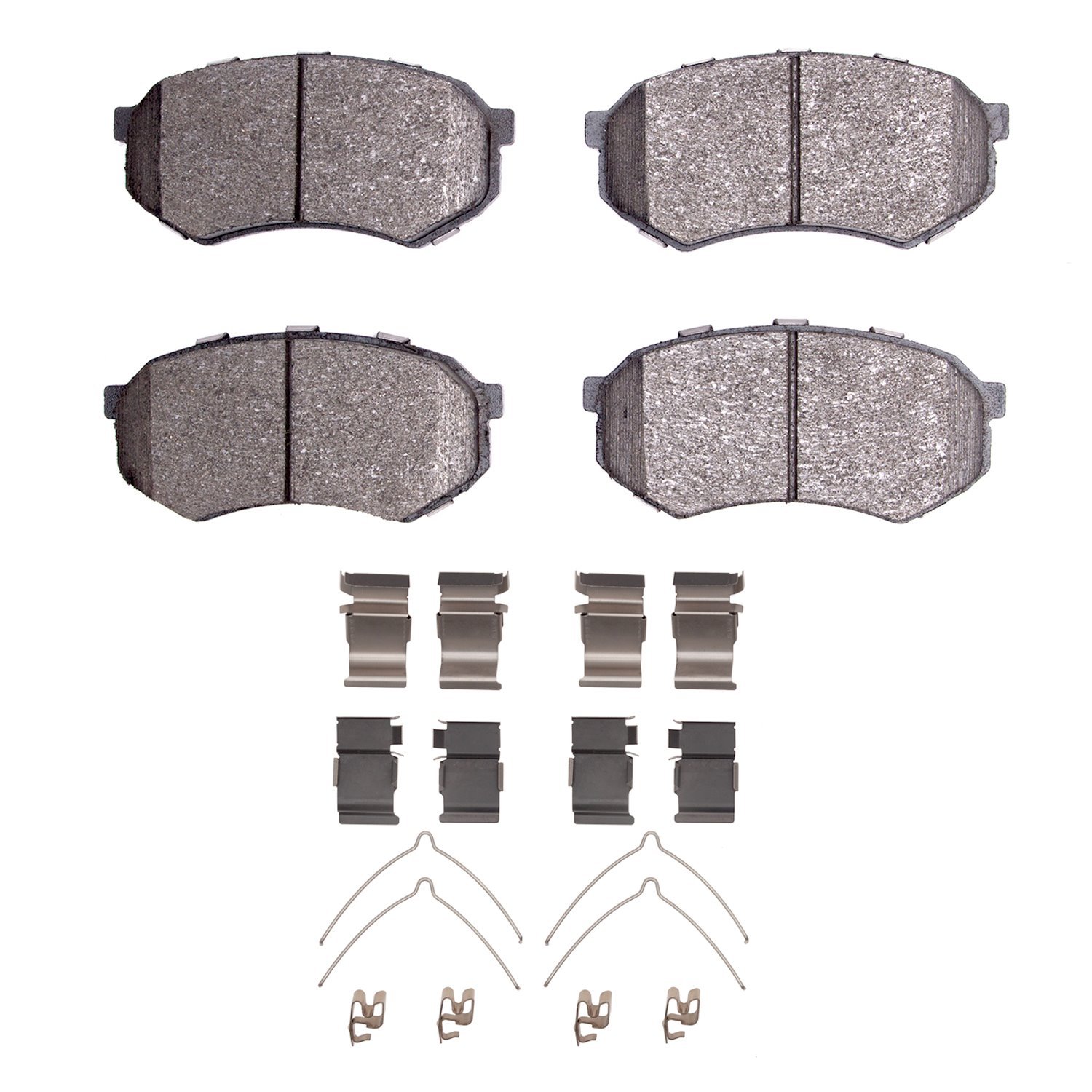 1552-0389-01 5000 Advanced Semi-Metallic Brake Pads & Hardware Kit, 1983-1992 Multiple Makes/Models, Position: Front