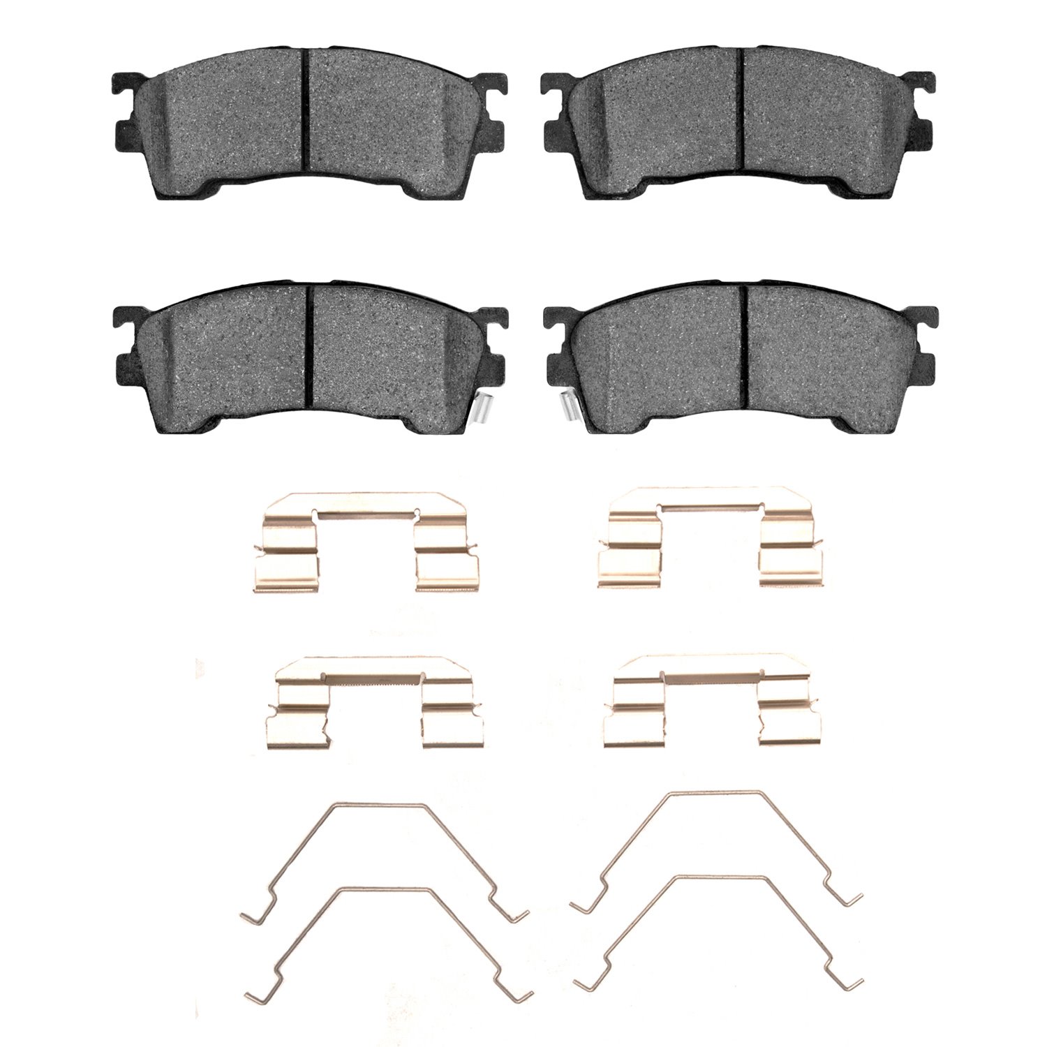 1552-0637-01 5000 Advanced Semi-Metallic Brake Pads & Hardware Kit, 1993-2000 Ford/Lincoln/Mercury/Mazda, Position: Front
