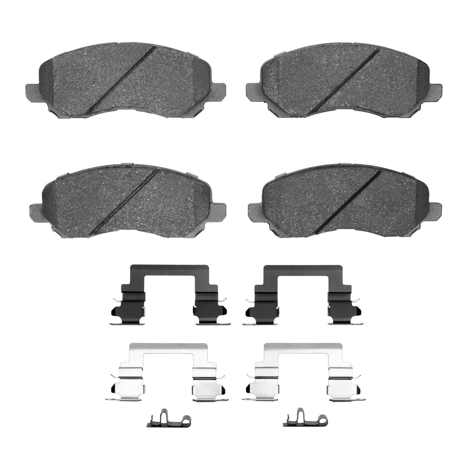 1552-0866-01 5000 Advanced Semi-Metallic Brake Pads & Hardware Kit, 2007-2016 Mopar, Position: Front