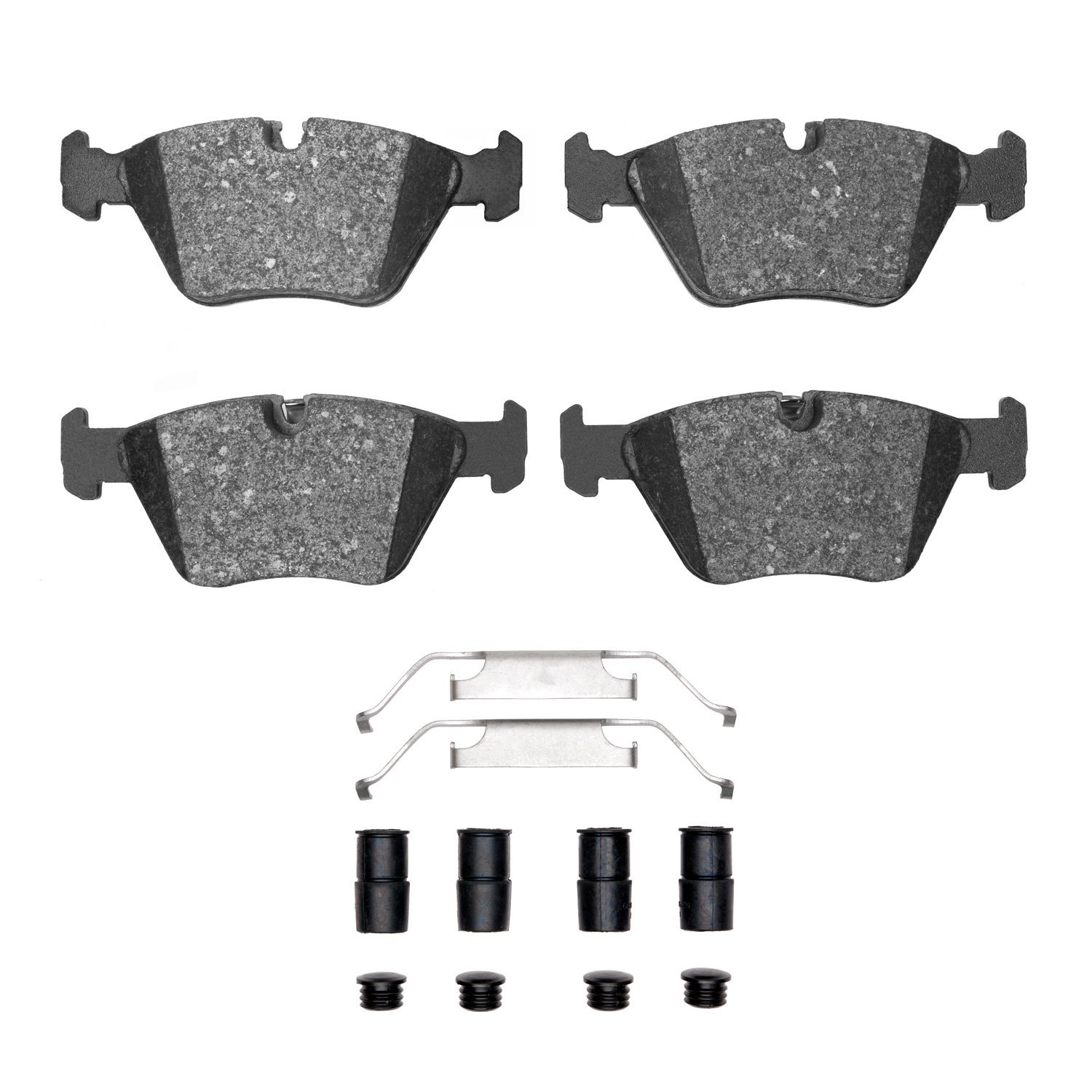 1552-0946-01 5000 Advanced Low-Metallic Brake Pads & Hardware Kit, 2001-2008 BMW, Position: Front