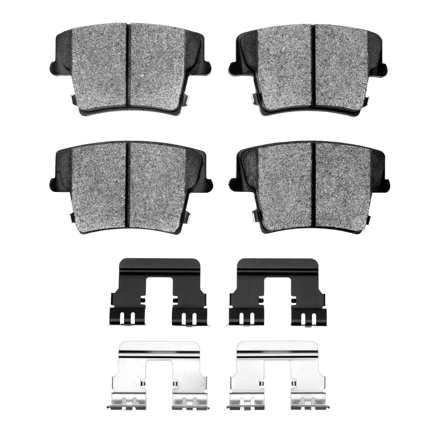 1552-1057-01 5000 Advanced Semi-Metallic Brake Pads & Hardware Kit, 2006-2008 Mopar, Position: Rear