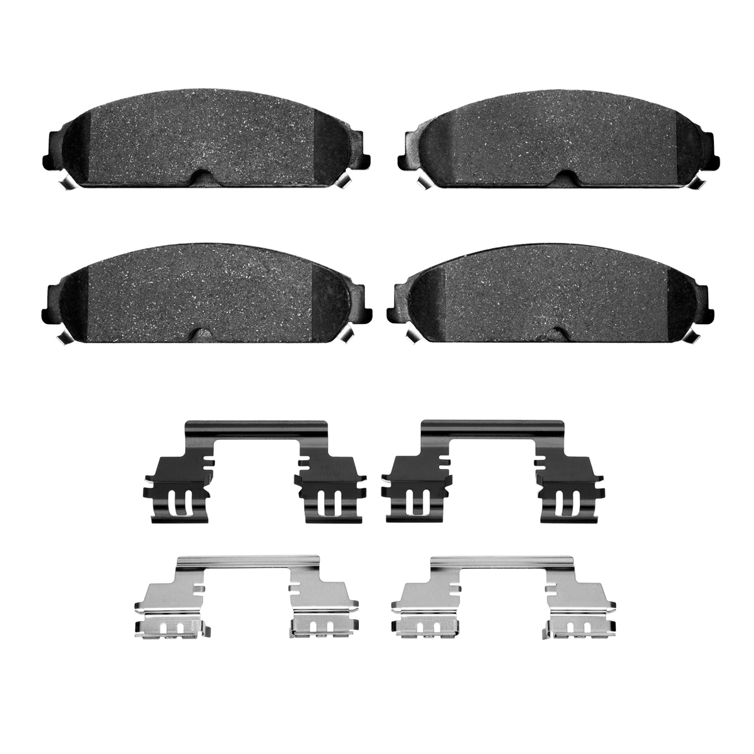 1552-1058-01 5000 Advanced Semi-Metallic Brake Pads & Hardware Kit, 2005-2020 Mopar, Position: Front