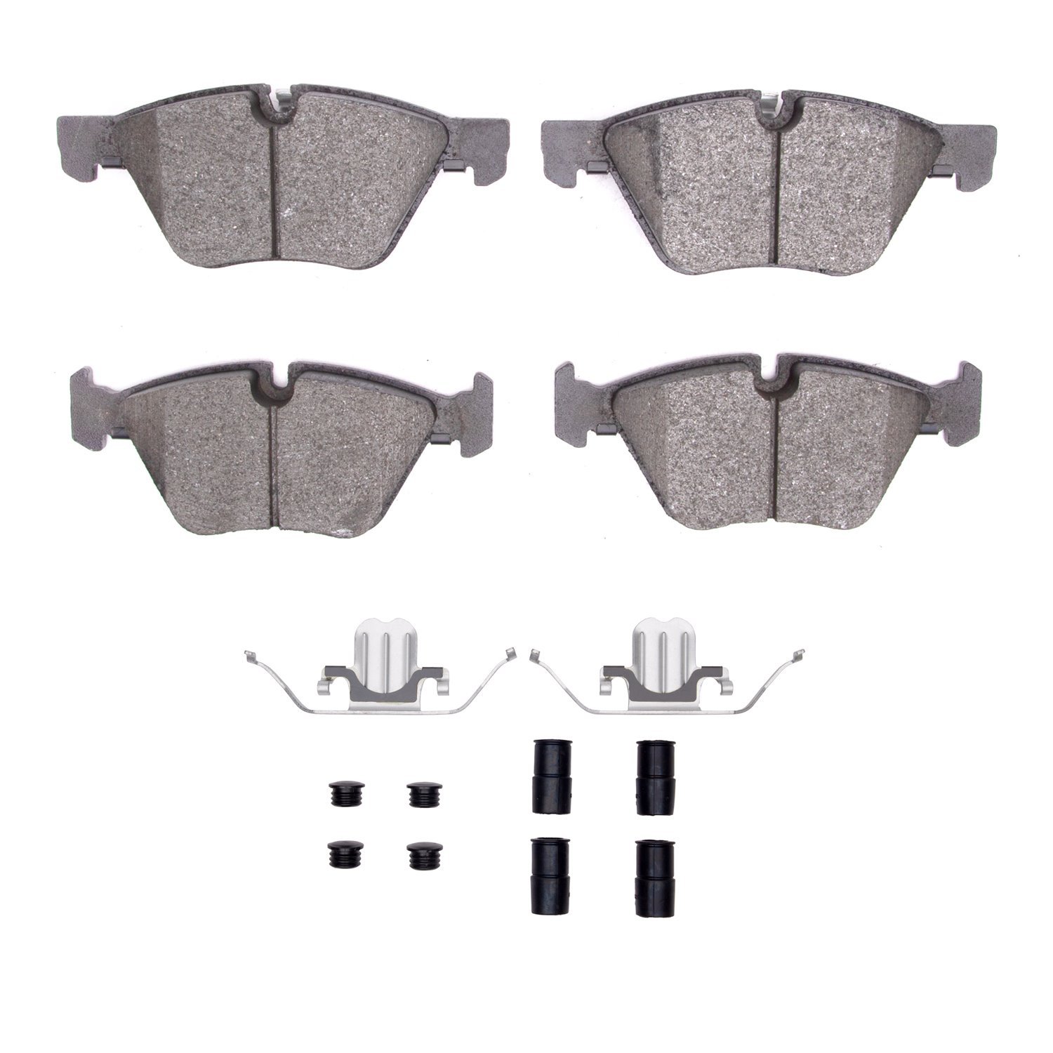 1552-1061-11 5000 Advanced Low-Metallic Brake Pads & Hardware Kit, 2007-2012 BMW, Position: Front