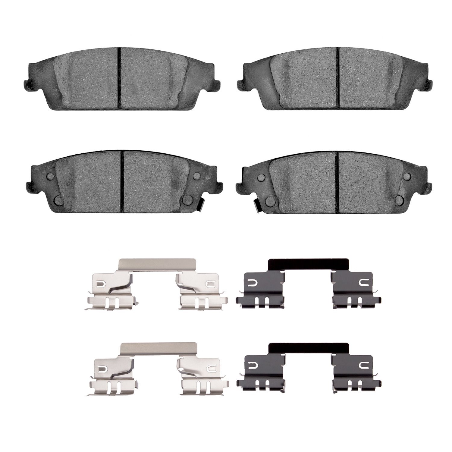 1552-1194-12 5000 Advanced Semi-Metallic Brake Pads & Hardware Kit, 2015-2020 GM, Position: Rear