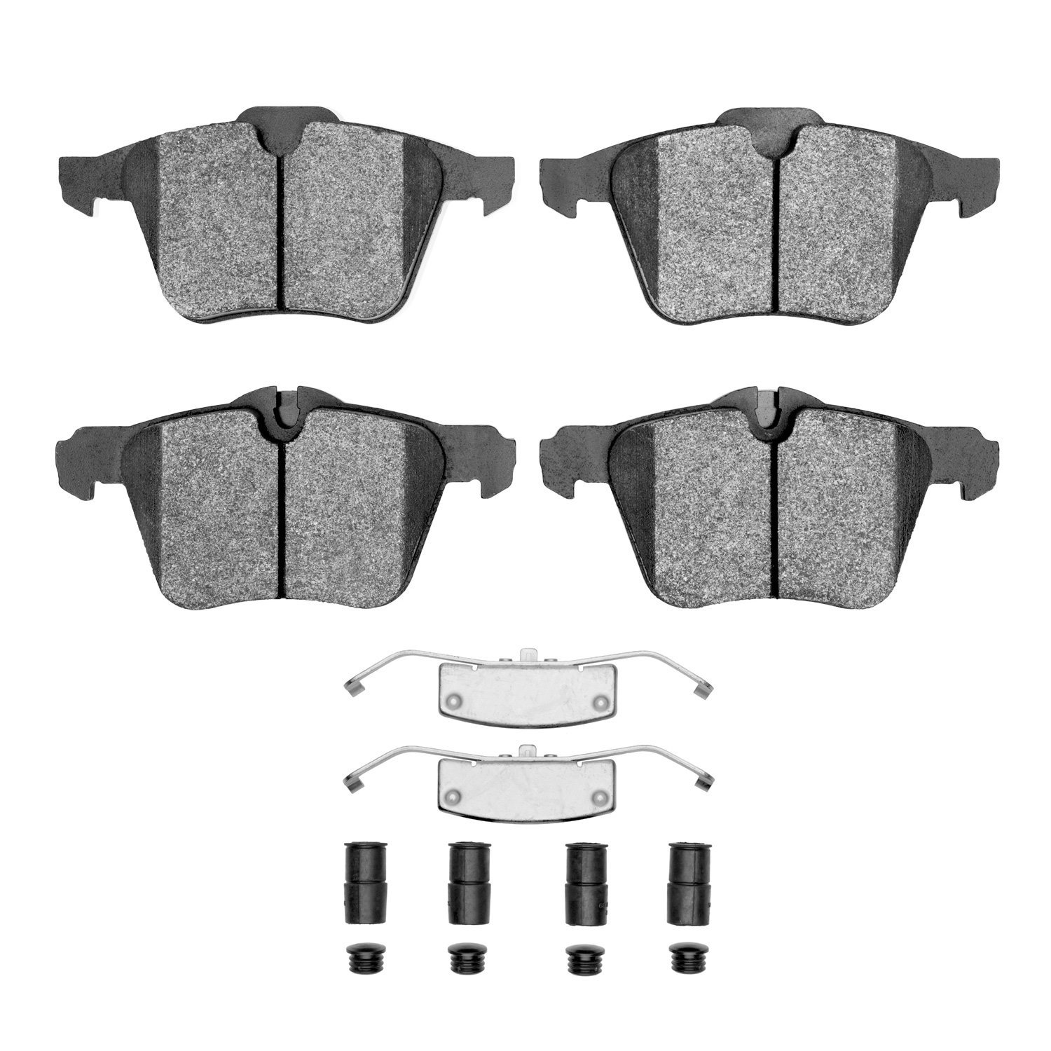 1552-1240-01 5000 Advanced Low-Metallic Brake Pads & Hardware Kit, 2009-2015 Jaguar, Position: Front