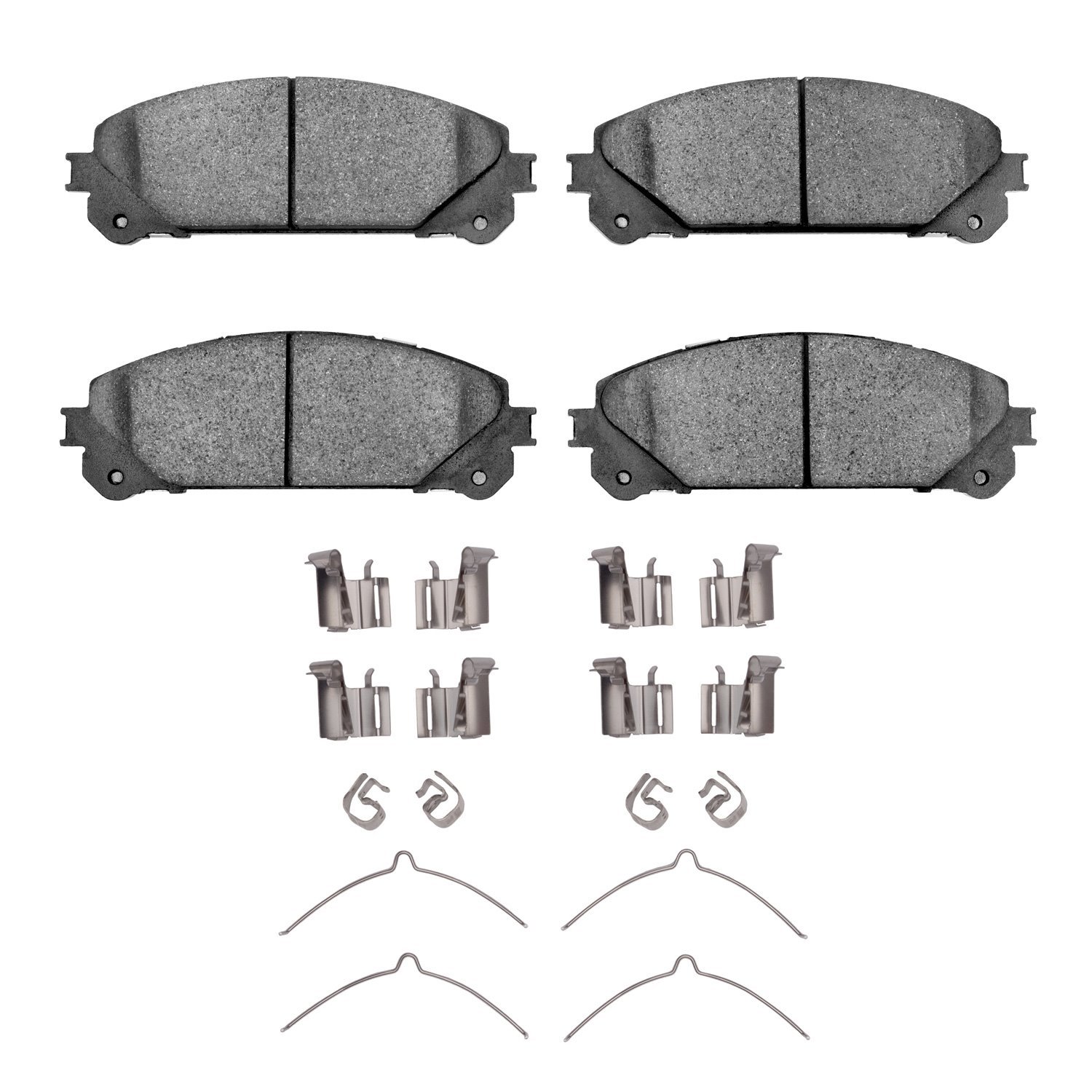 1552-1324-01 5000 Advanced Low-Metallic Brake Pads & Hardware Kit, Fits Select Lexus/Toyota/Scion, Position: Front