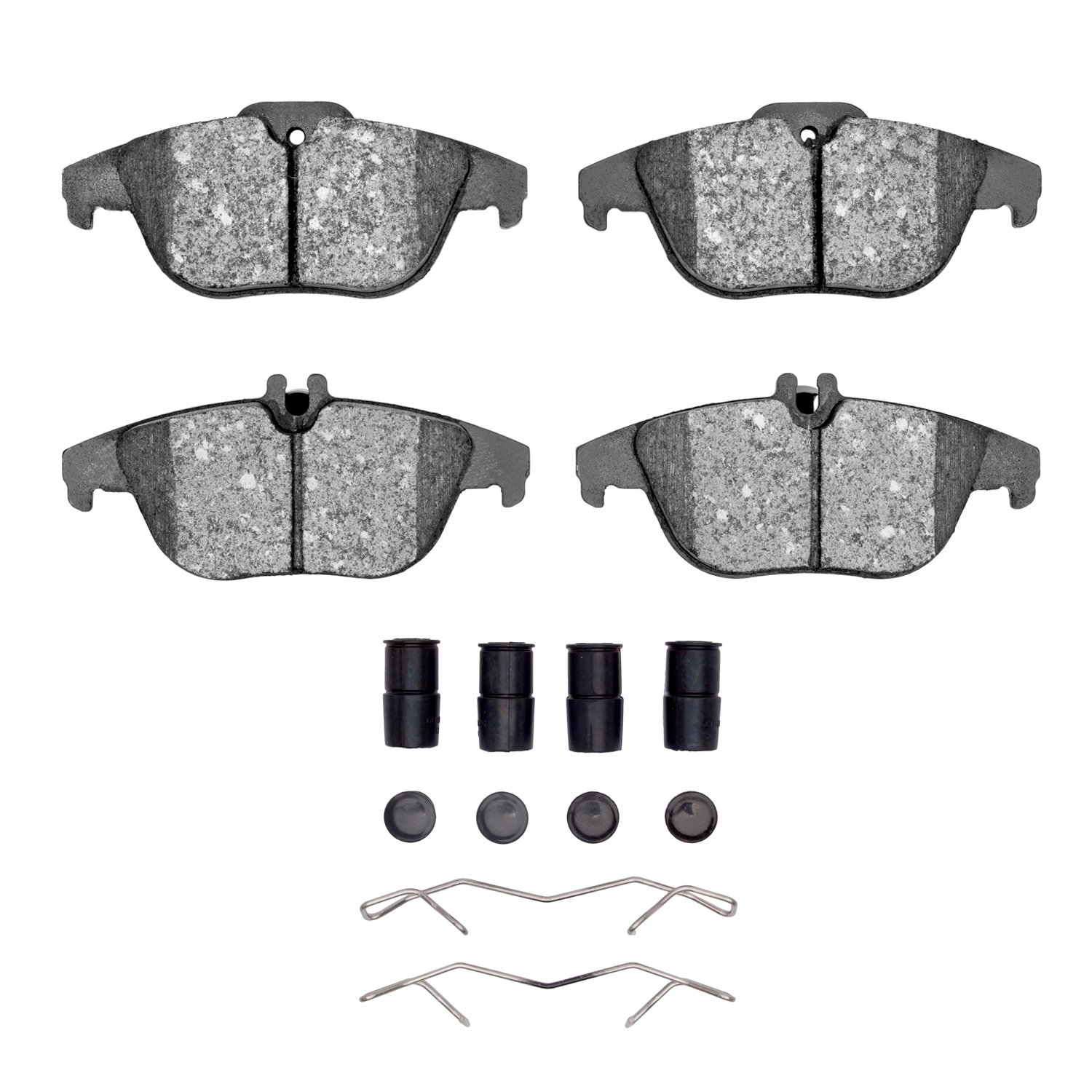 1552-1341-01 5000 Advanced Low-Metallic Brake Pads & Hardware Kit, 2008-2015 Mercedes-Benz, Position: Rear
