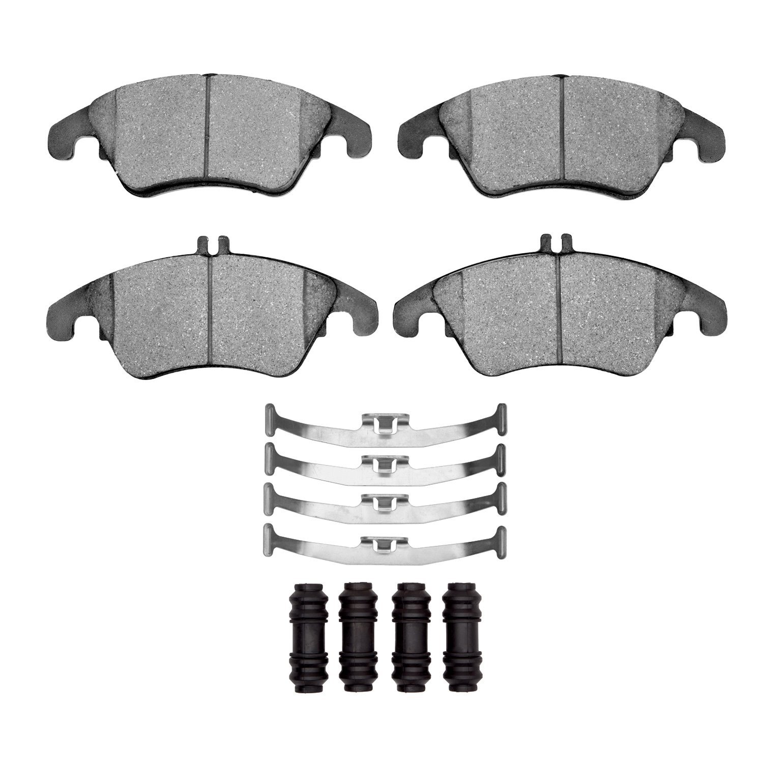 1552-1342-01 5000 Advanced Low-Metallic Brake Pads & Hardware Kit, 2008-2020 Mercedes-Benz, Position: Front