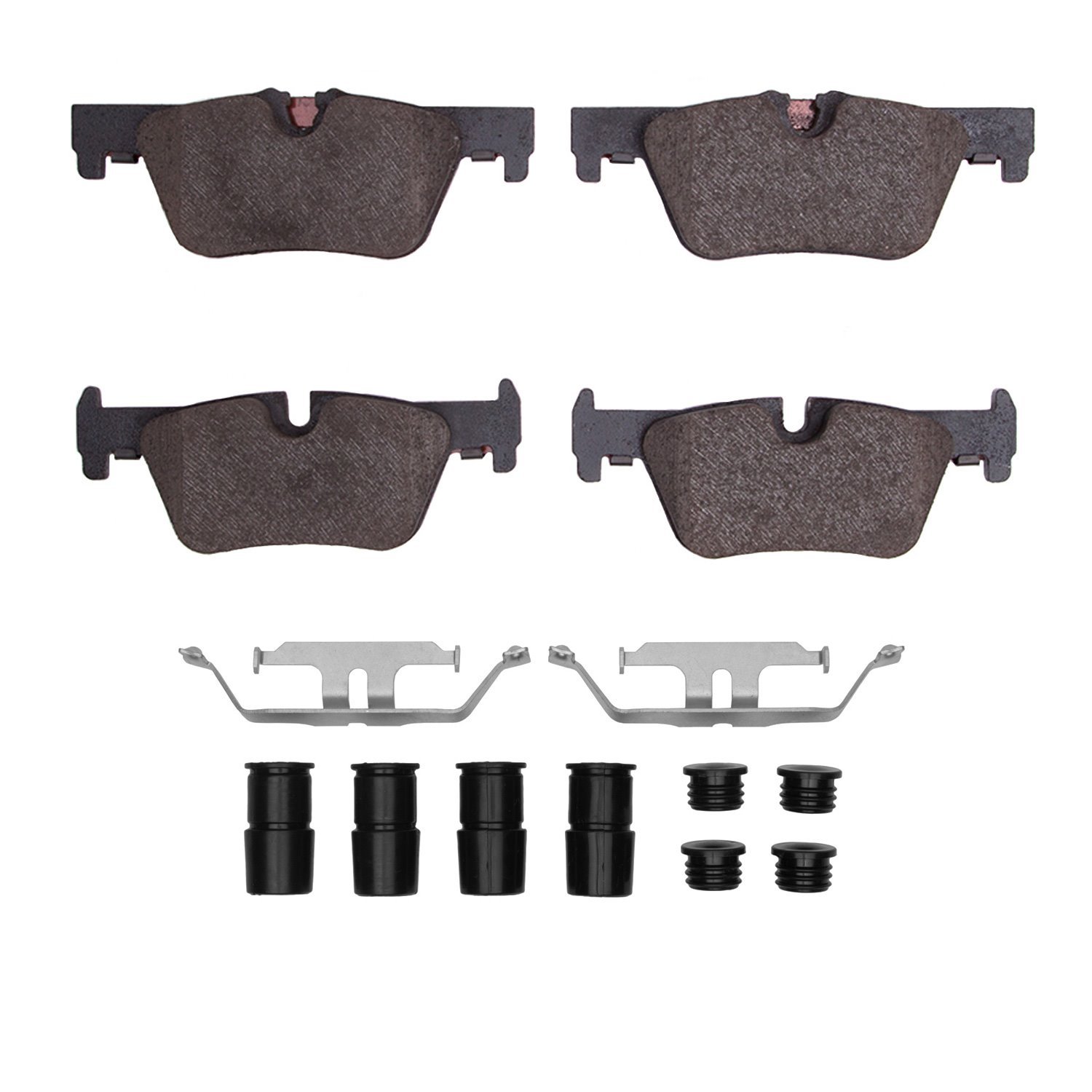 1552-1613-01 5000 Advanced Low-Metallic Brake Pads & Hardware Kit, 2012-2020 BMW, Position: Rear