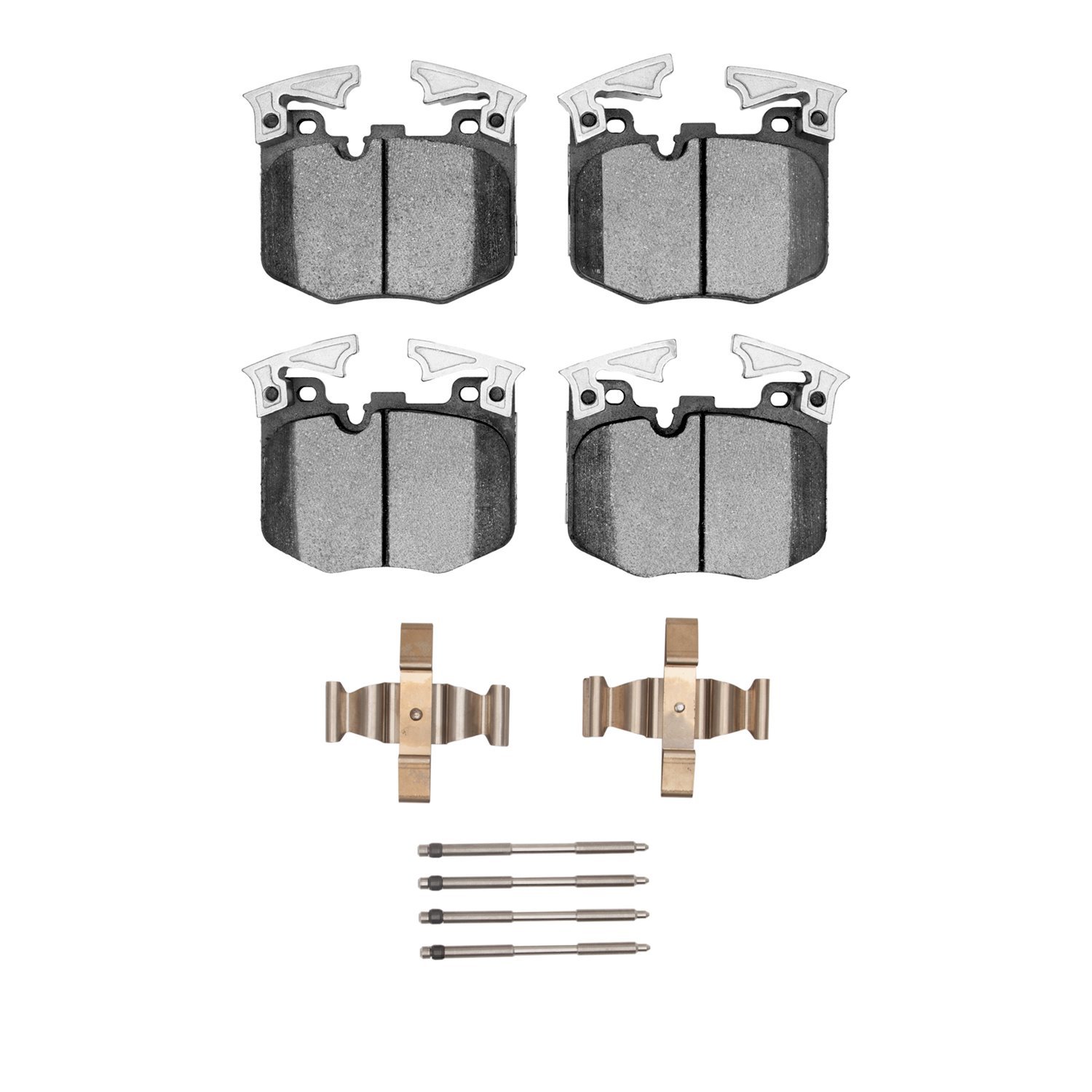 1552-1867-01 5000 Advanced Low-Metallic Brake Pads & Hardware Kit, Fits Select Multiple Makes/Models, Position: Front