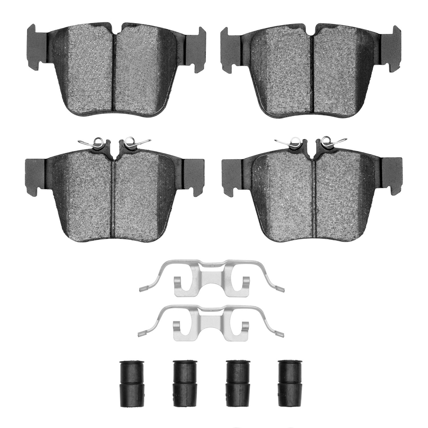 1552-1872-01 5000 Advanced Low-Metallic Brake Pads & Hardware Kit, Fits Select Mercedes-Benz, Position: Rear