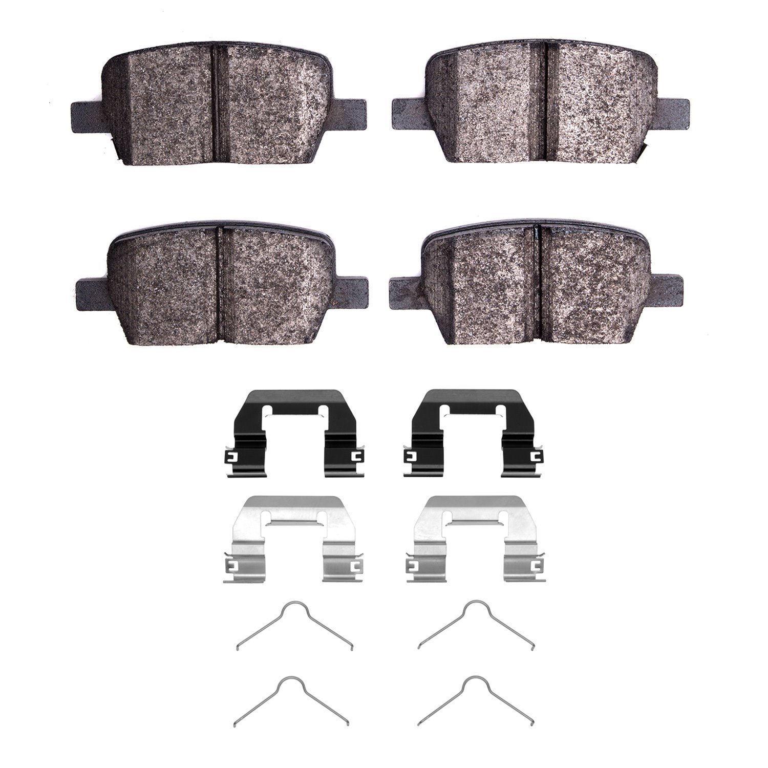 1552-1914-01 5000 Advanced Low-Metallic Brake Pads & Hardware Kit, Fits Select GM, Position: Rear