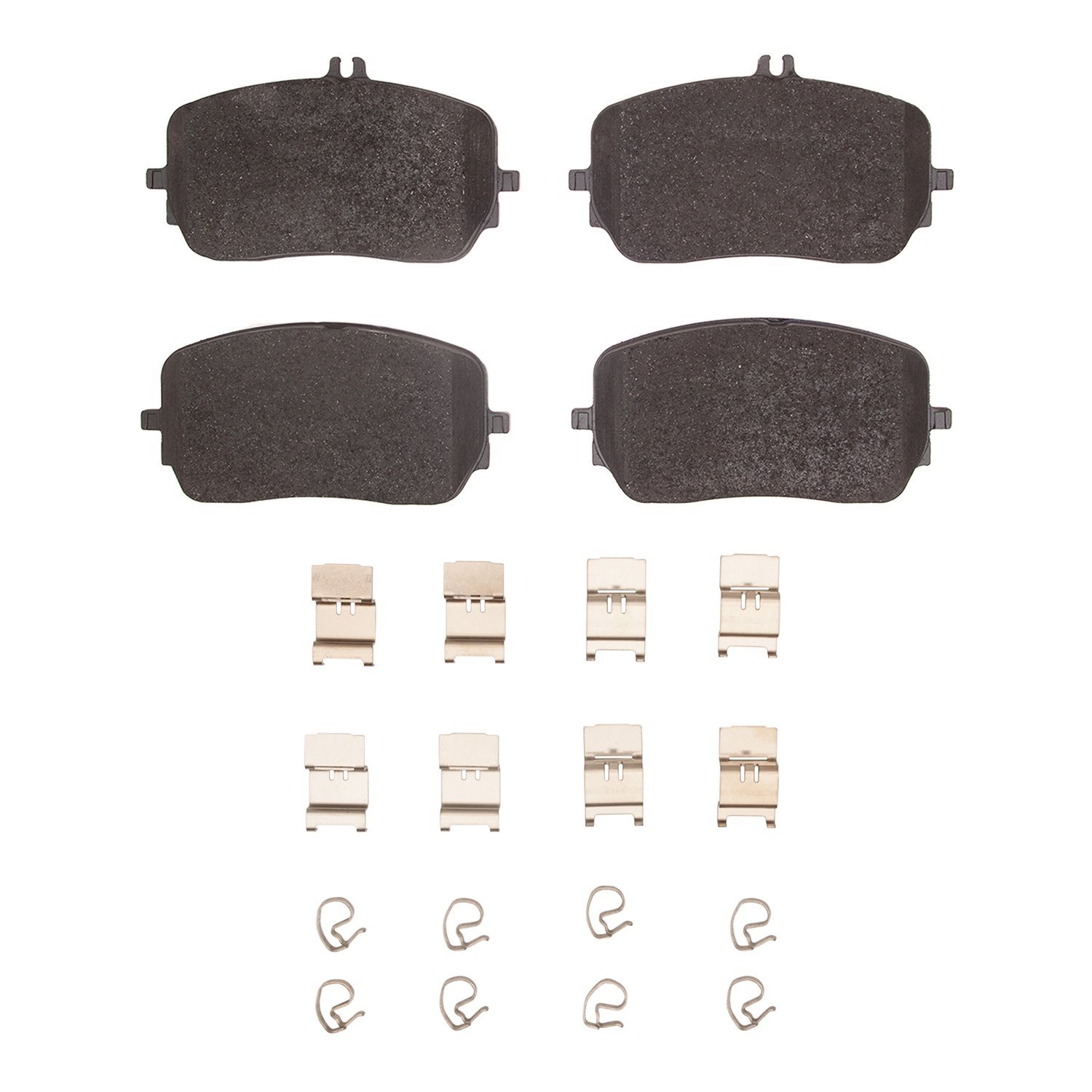 1552-2237-01 5000 Advanced Low-Metallic Brake Pads & Hardware Kit, Fits Select Mercedes-Benz, Position: Front