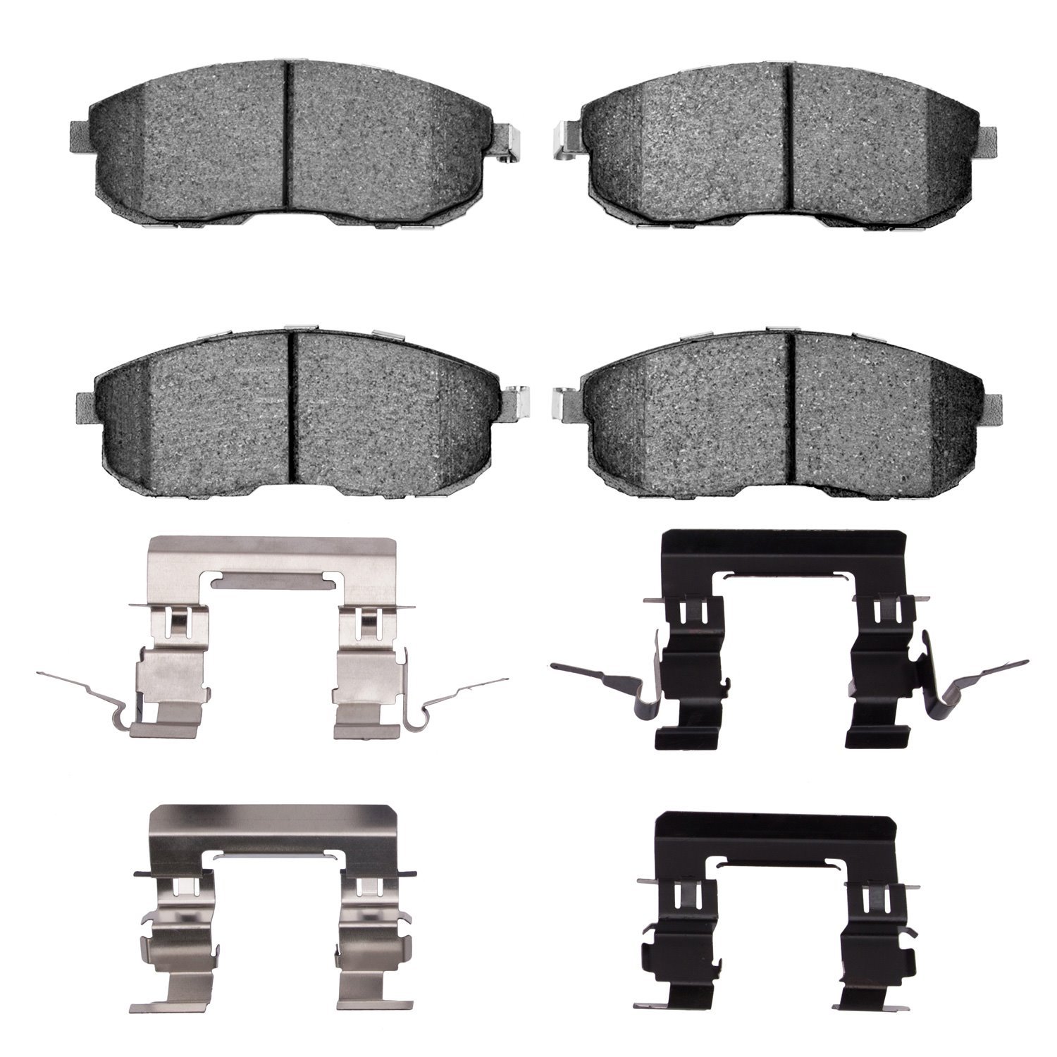 1553-0815-02 5000 Advanced Low-Metallic Brake Pads & Hardware Kit, 2007-2019 Infiniti/Nissan, Position: Front