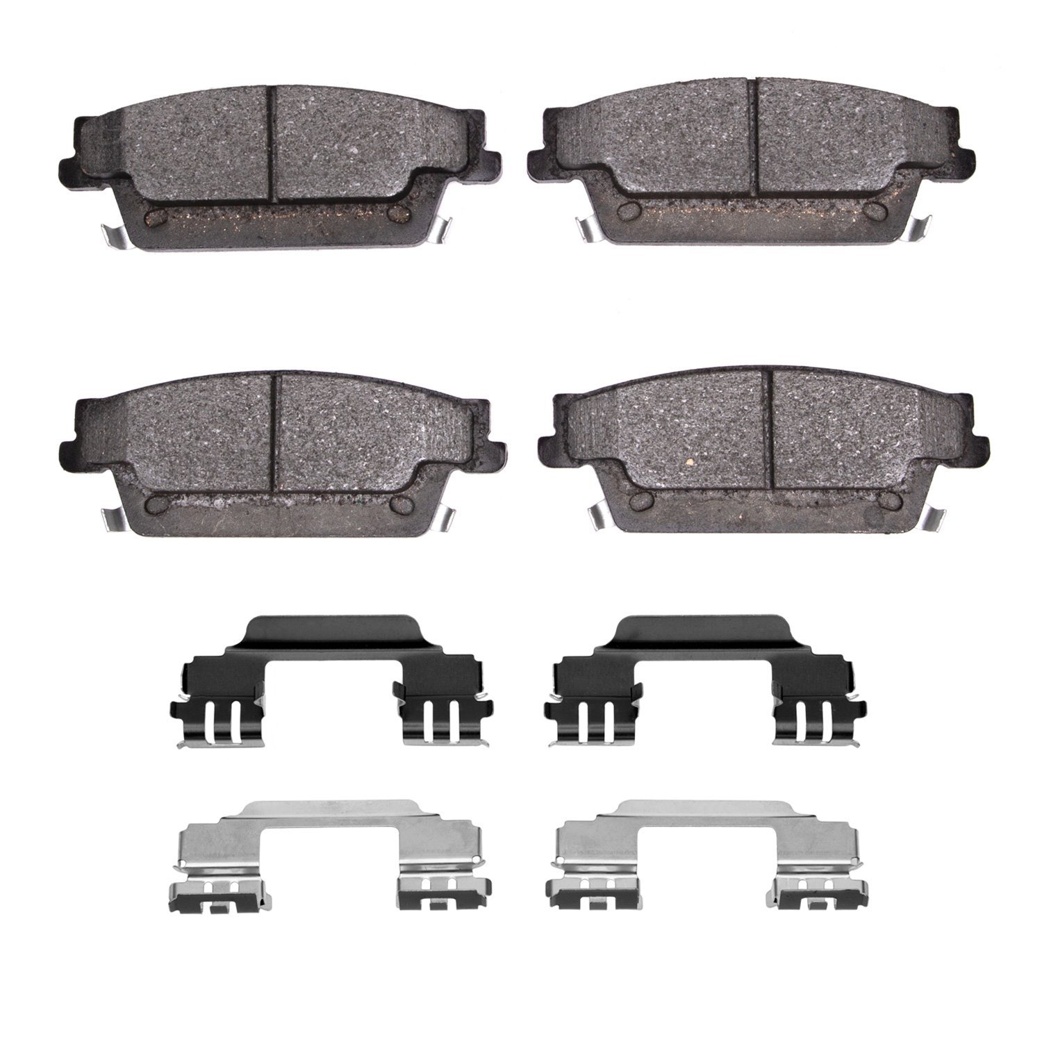 1600-1020-01 5000 Euro Ceramic Brake Pads & Hardware Kit, 2004-2011 GM, Position: Rear