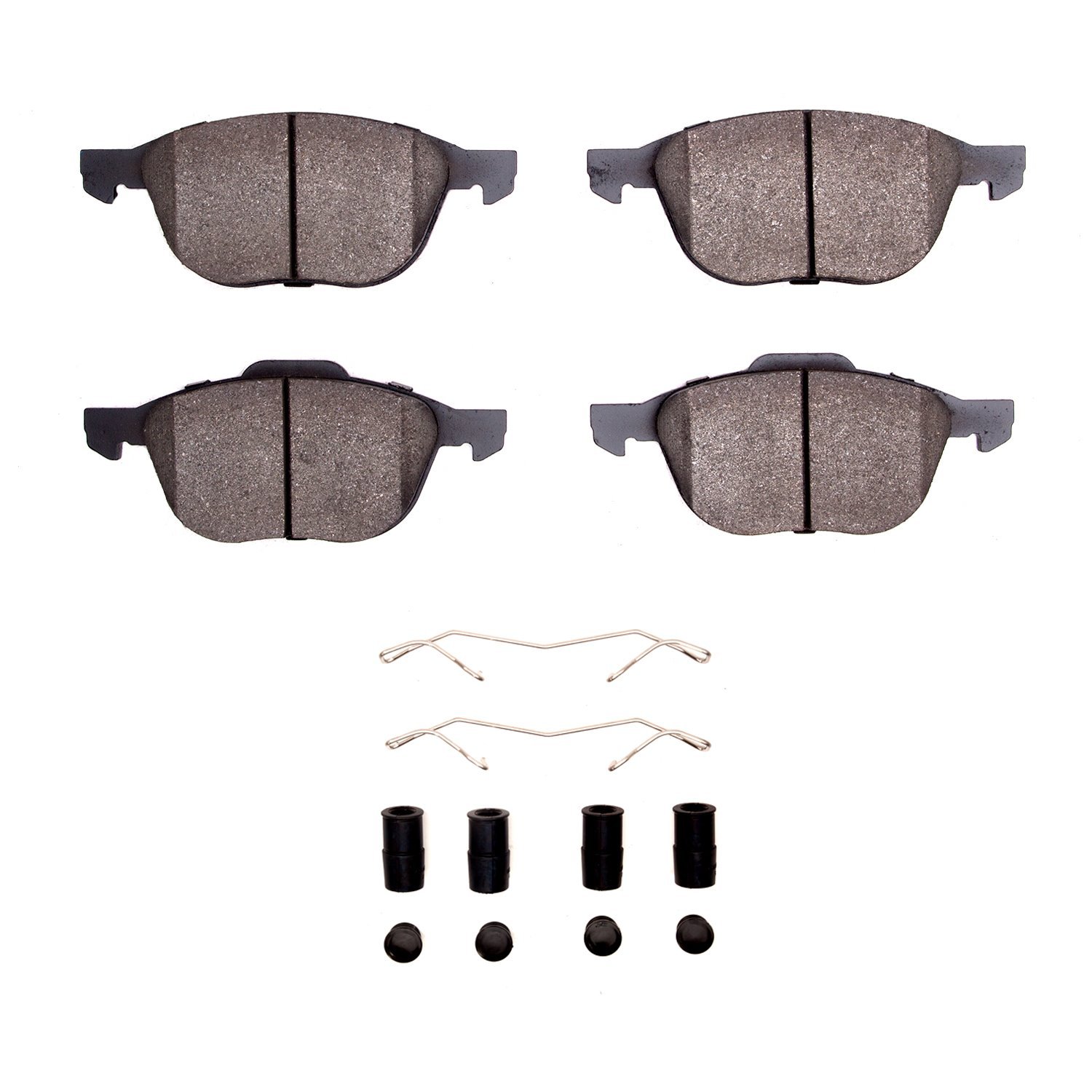 1600-1044-01 5000 Euro Ceramic Brake Pads & Hardware Kit, Fits Select Multiple Makes/Models, Position: Front