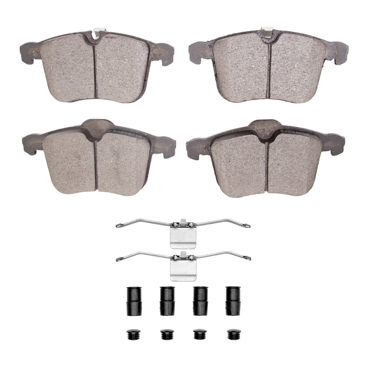 1600-1257-01 5000 Euro Ceramic Brake Pads & Hardware Kit, 2003-2011 GM, Position: Front