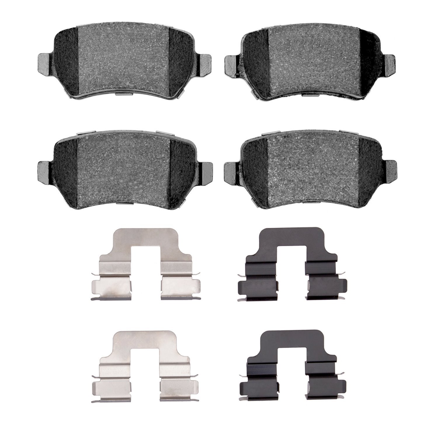 1600-1362-01 5000 Euro Ceramic Brake Pads & Hardware Kit, 2002-2008 GM, Position: Rear