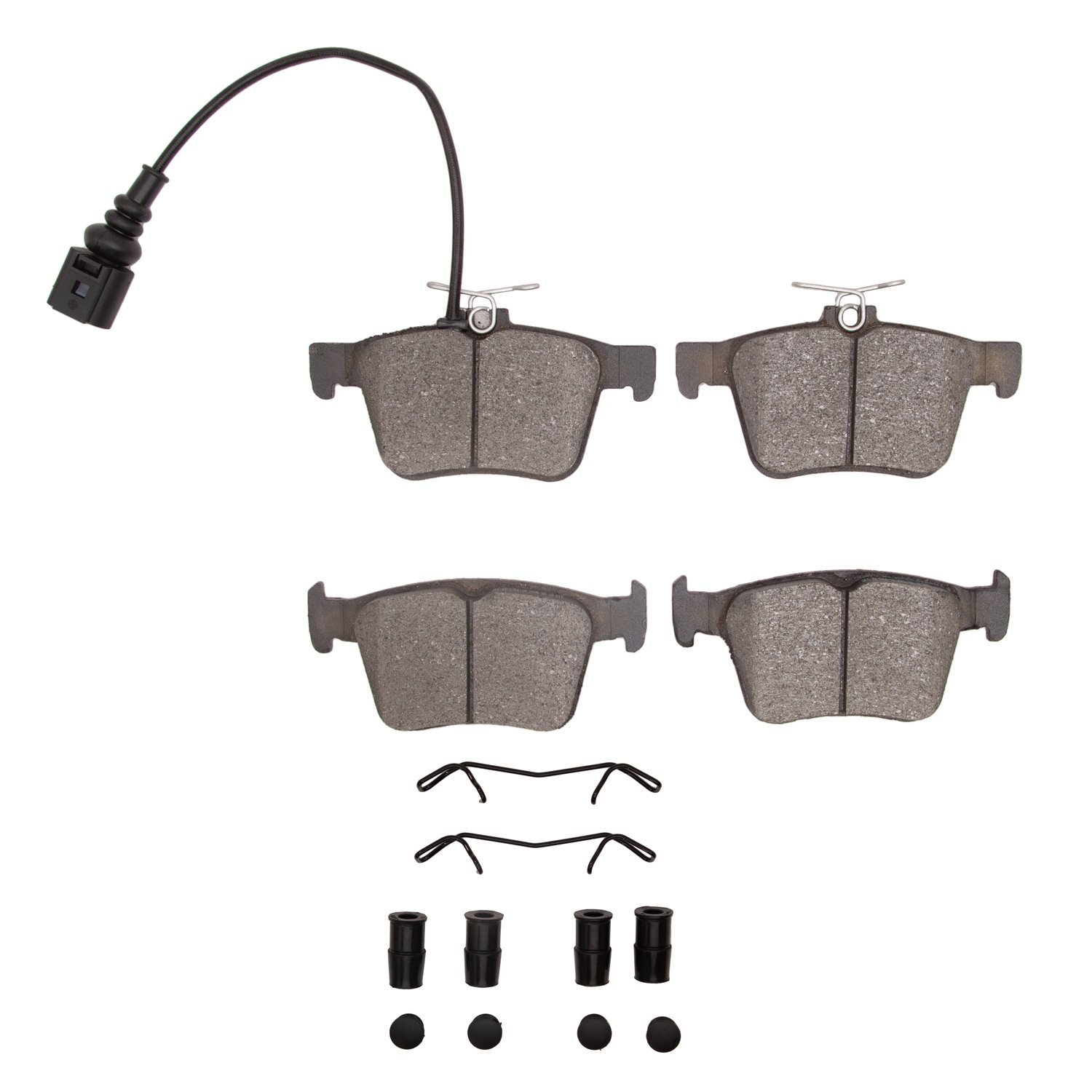 1600-1761-02 5000 Euro Ceramic Brake Pads & Hardware Kit, Fits Select Audi/Volkswagen, Position: Rear